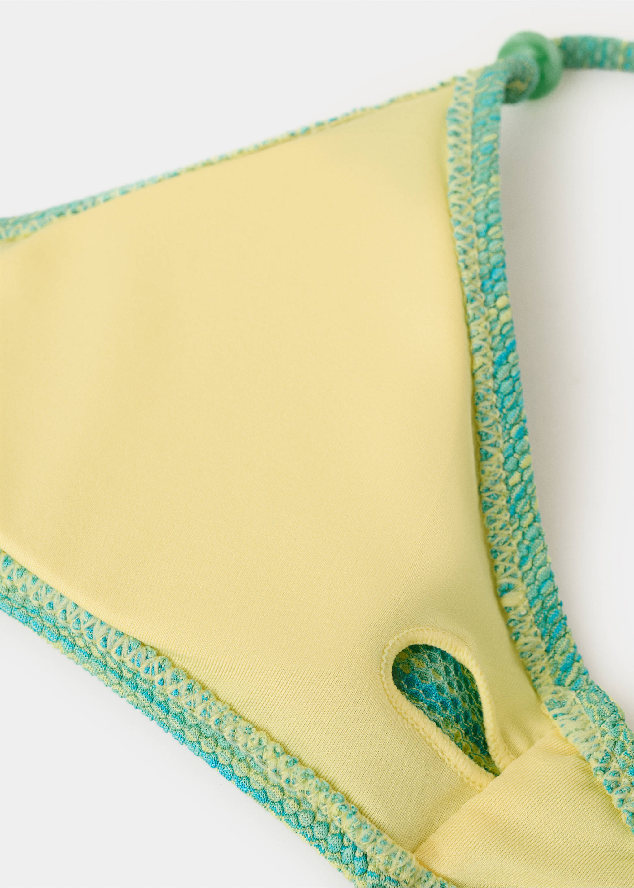 Двухцветное бикини с плавками средней посадки - Деталь изделия 0, Бирюзовый. Ref: 27006717-00.