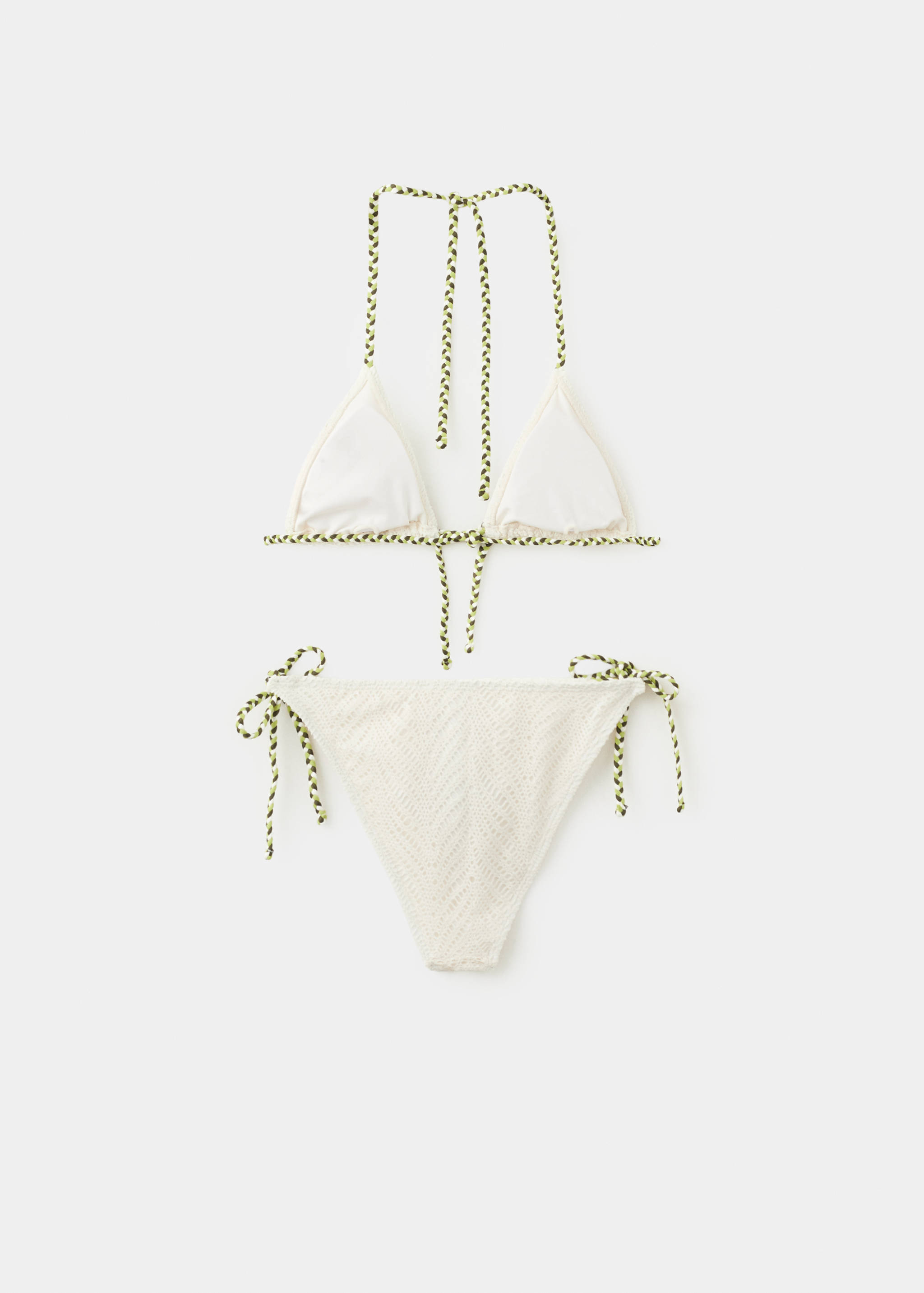 Crochet bikini with medium-rise bottoms - Reverse of the article