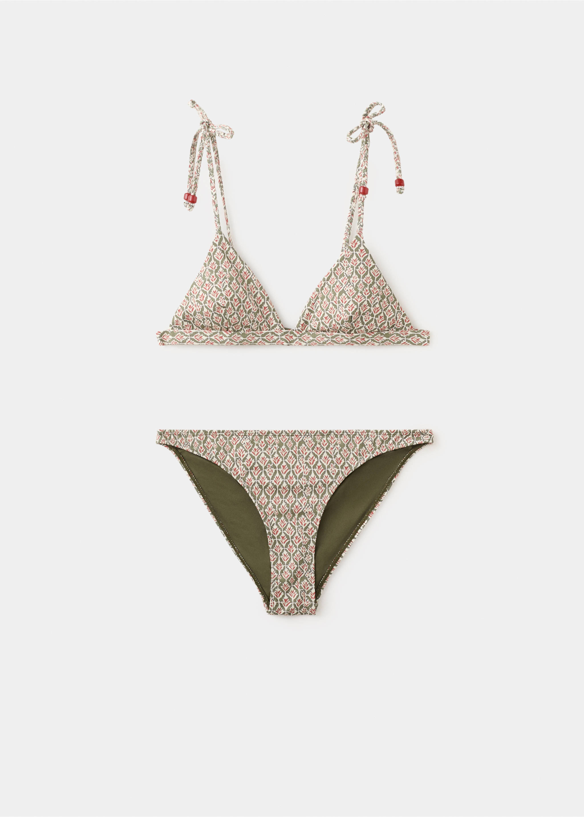 Бикини с принтом и классическими плавками - Изделие без модели, Хаки. Ref: 27006722-00.