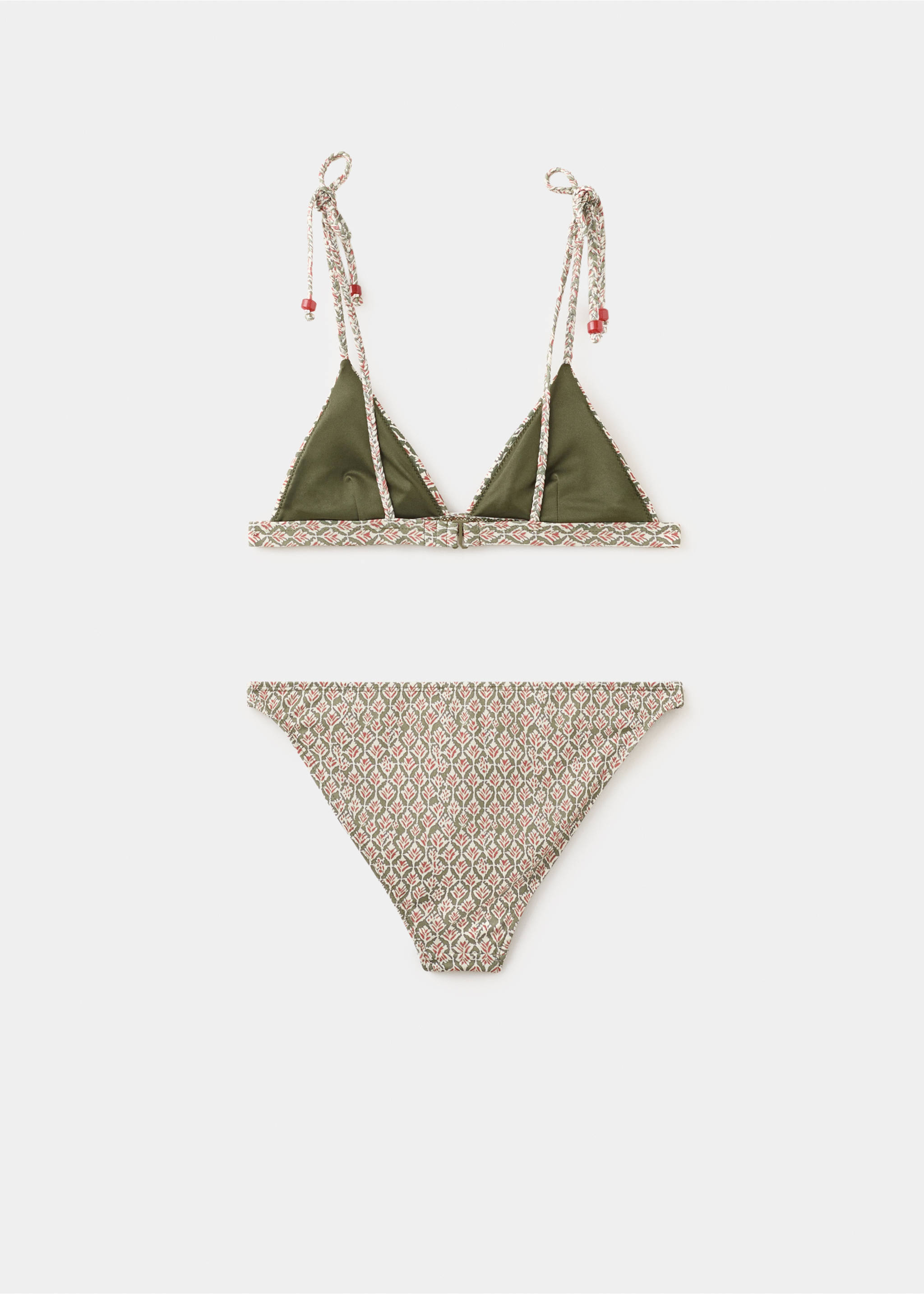 Бикини с принтом и классическими плавками - Обратная сторона изделия, Хаки. Ref: 27006722-00.