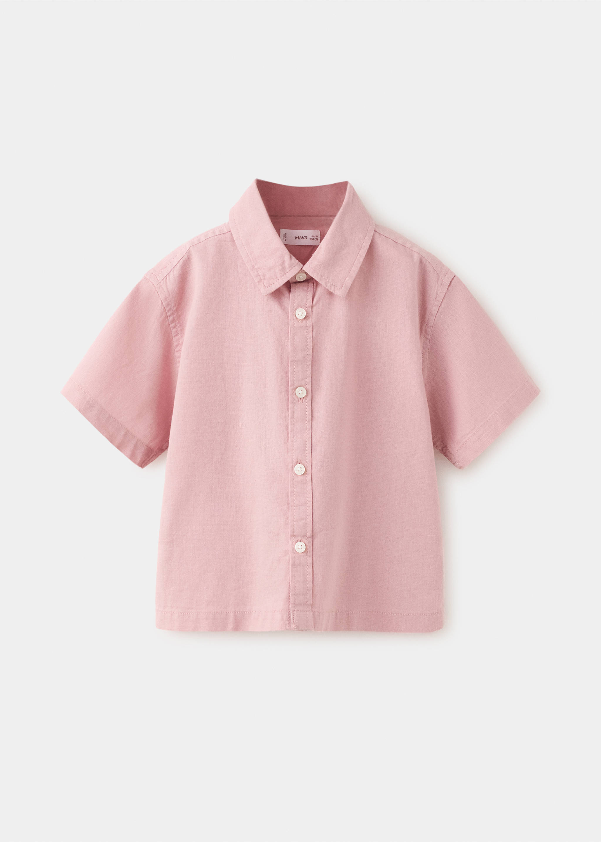 Camisa mezcla lino algodón - Artículo sin modelo, Rosa. Ref: 27006732-00.