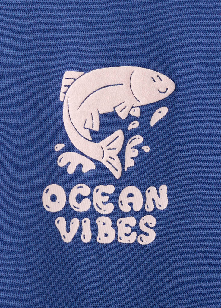 Short-sleeved printed t-shirt — Blue