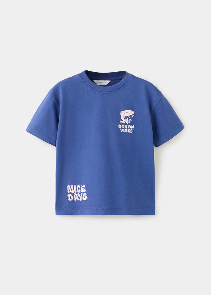 Short-sleeved printed t-shirt — Blue
