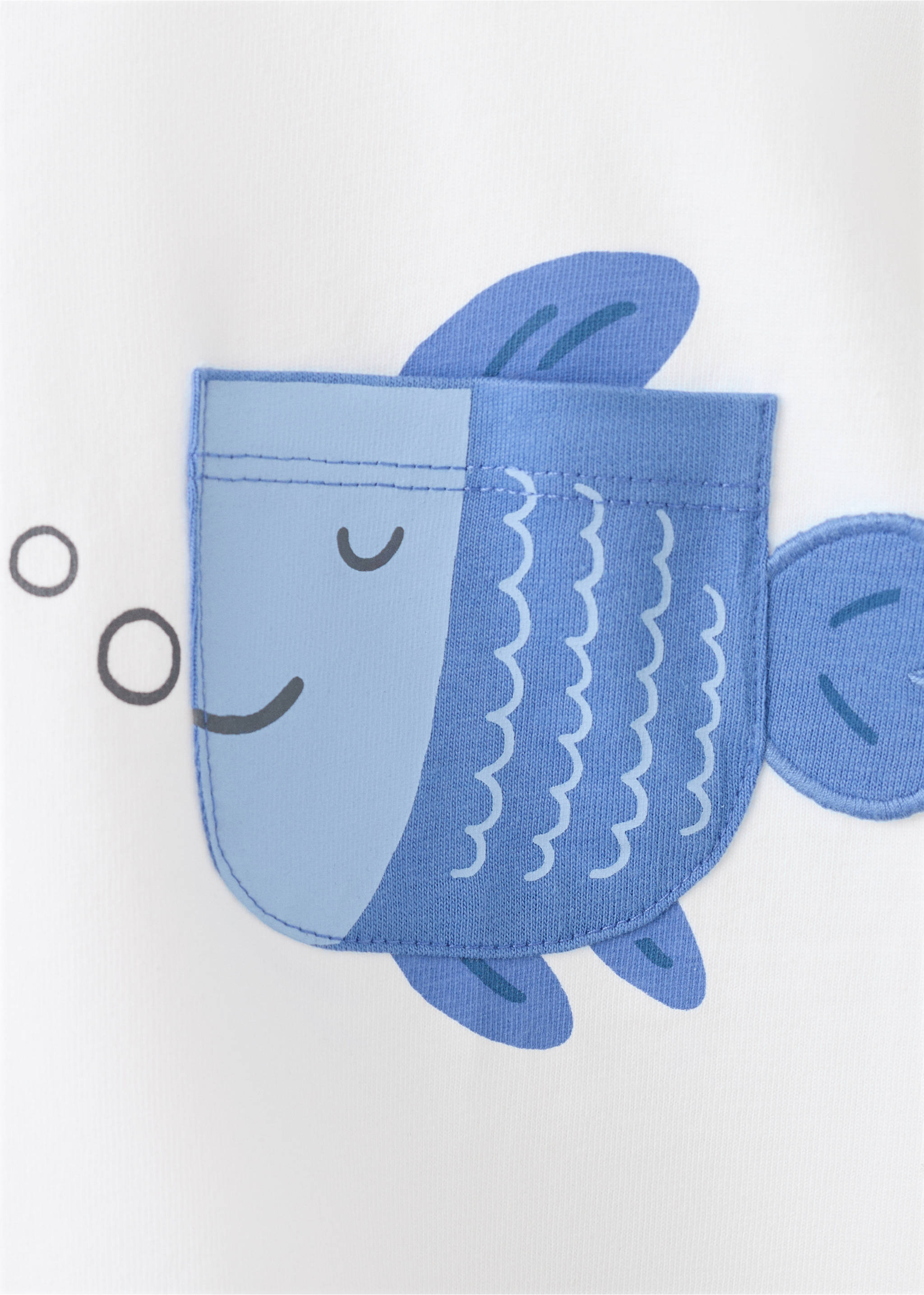 Camiseta algodón bolsillo estampado - Detalle del artículo 8, Blanco. Ref: 27006736-00.