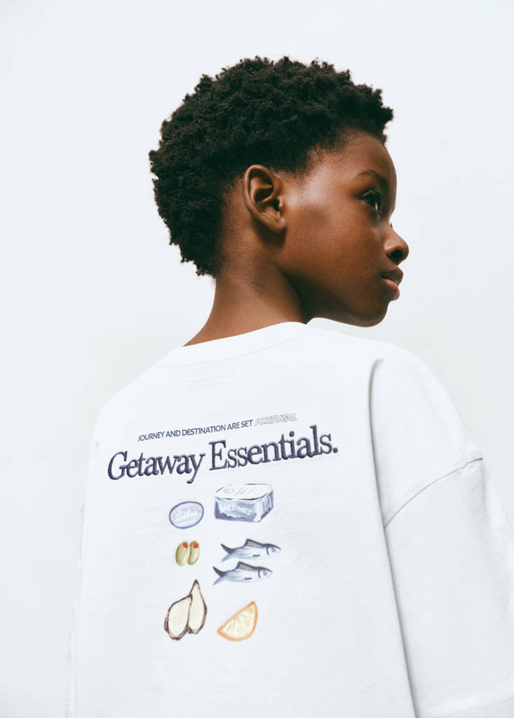 Printed cotton-blend t-shirt — Sky Blue