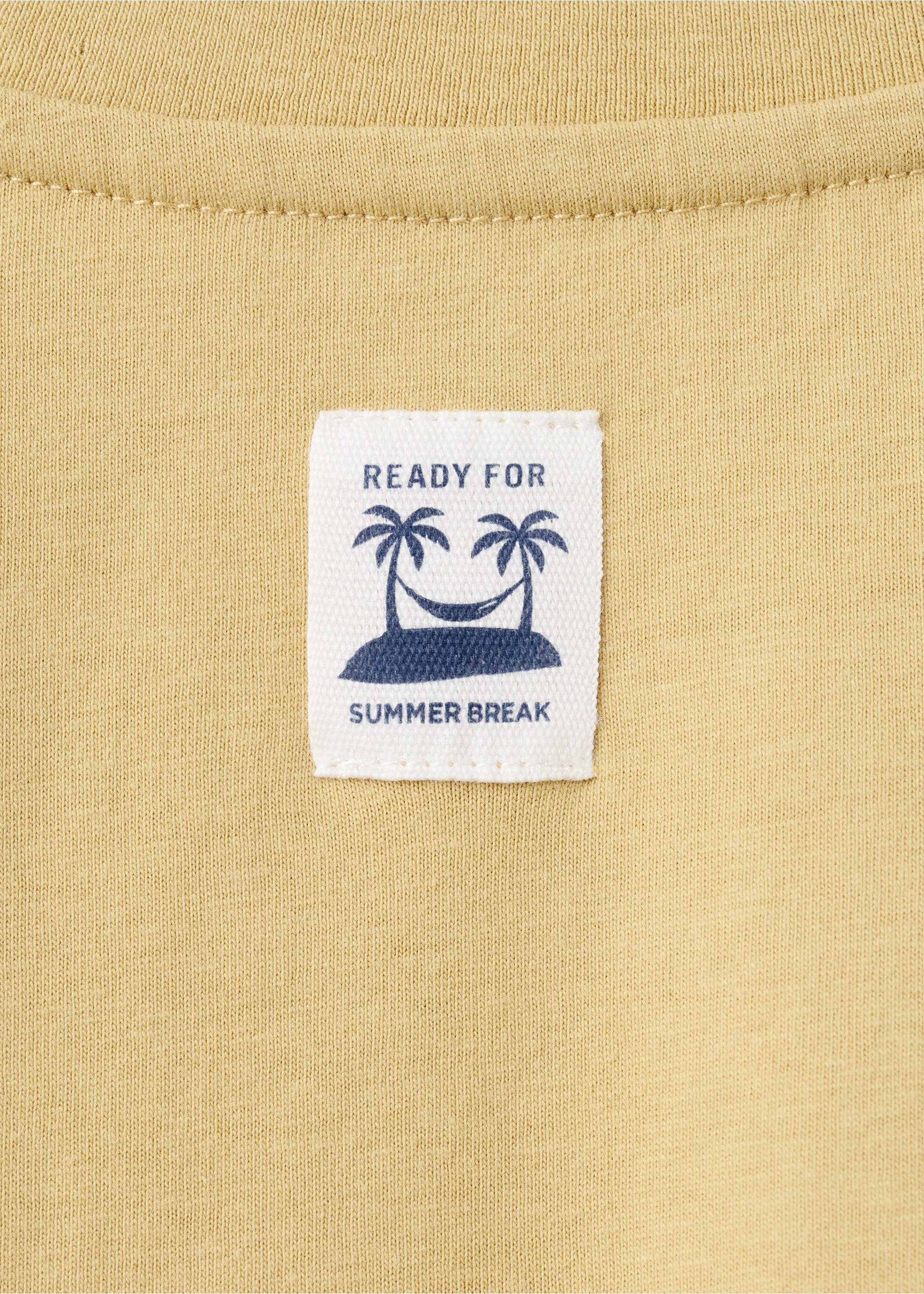 Camiseta algodón estampada - Detalle del artículo 8, Mostaza. Ref: 27006739-00.