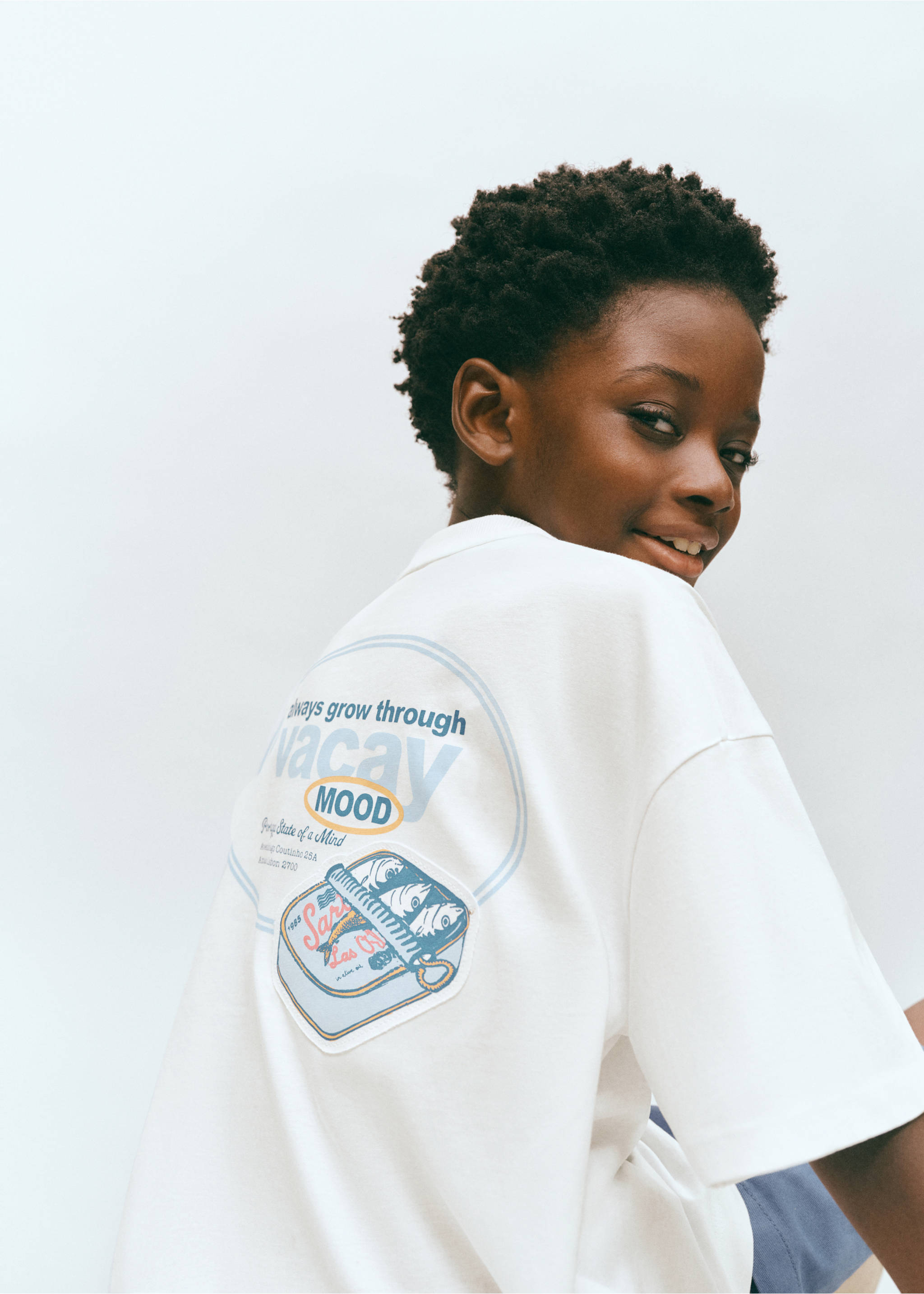 Camiseta algodón estampada - Plano general, Blanco. Ref: 27006740-00.