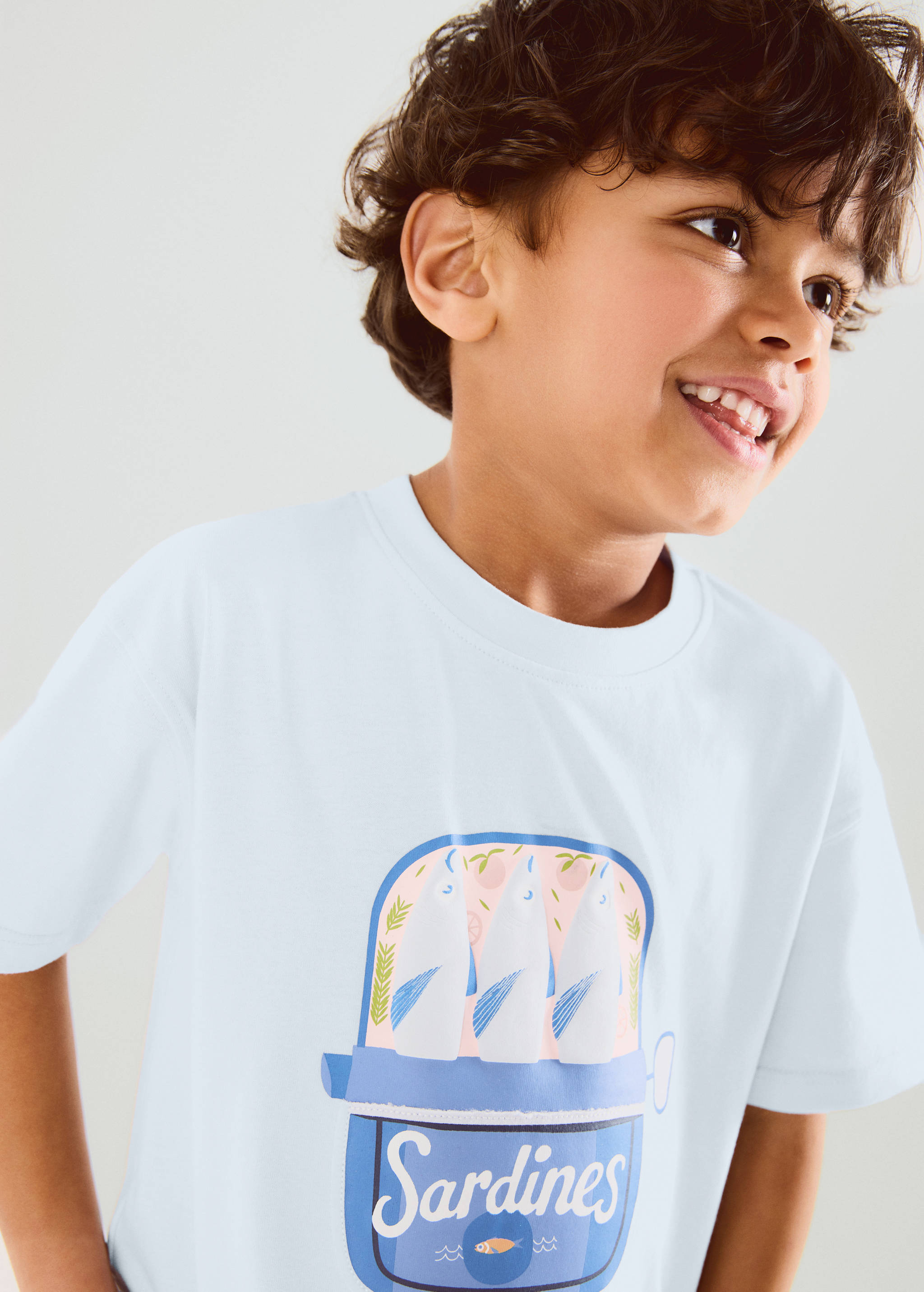 Printed cotton-blend t-shirt - Details of the article 1