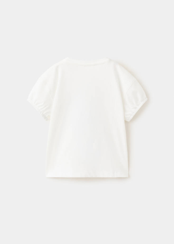 Printed cotton-blend t-shirt — Off White