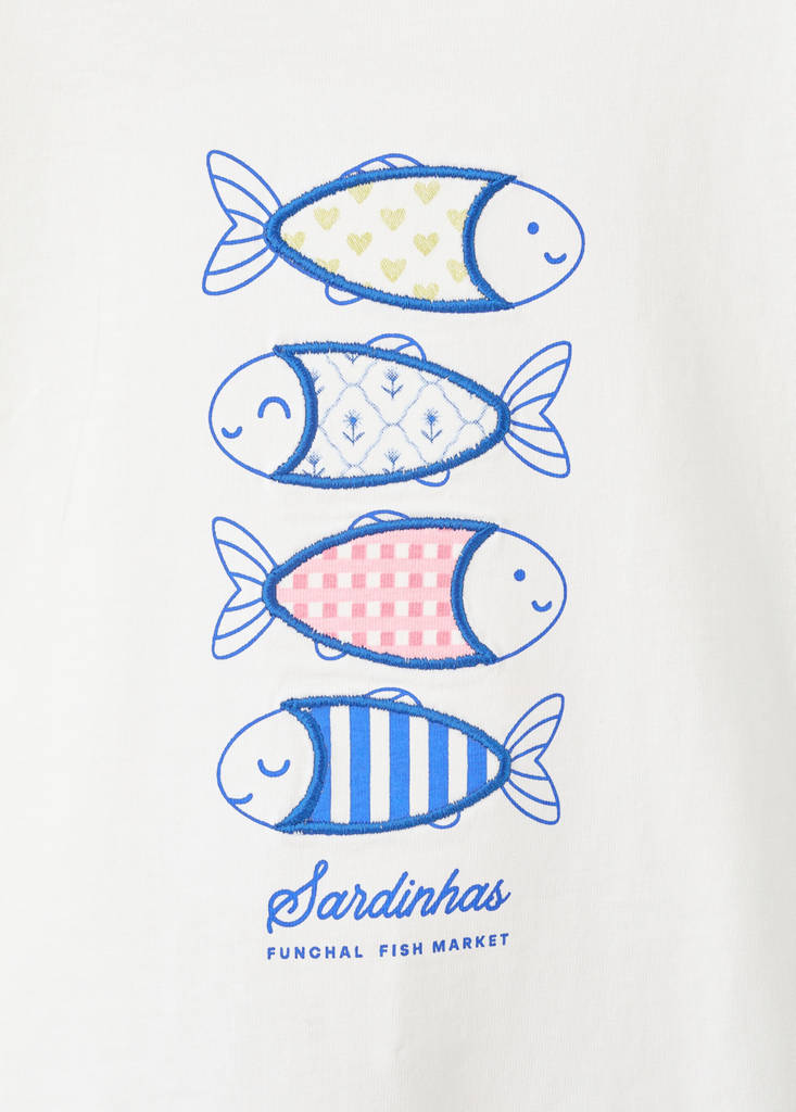 Printed cotton-blend t-shirt — Off White
