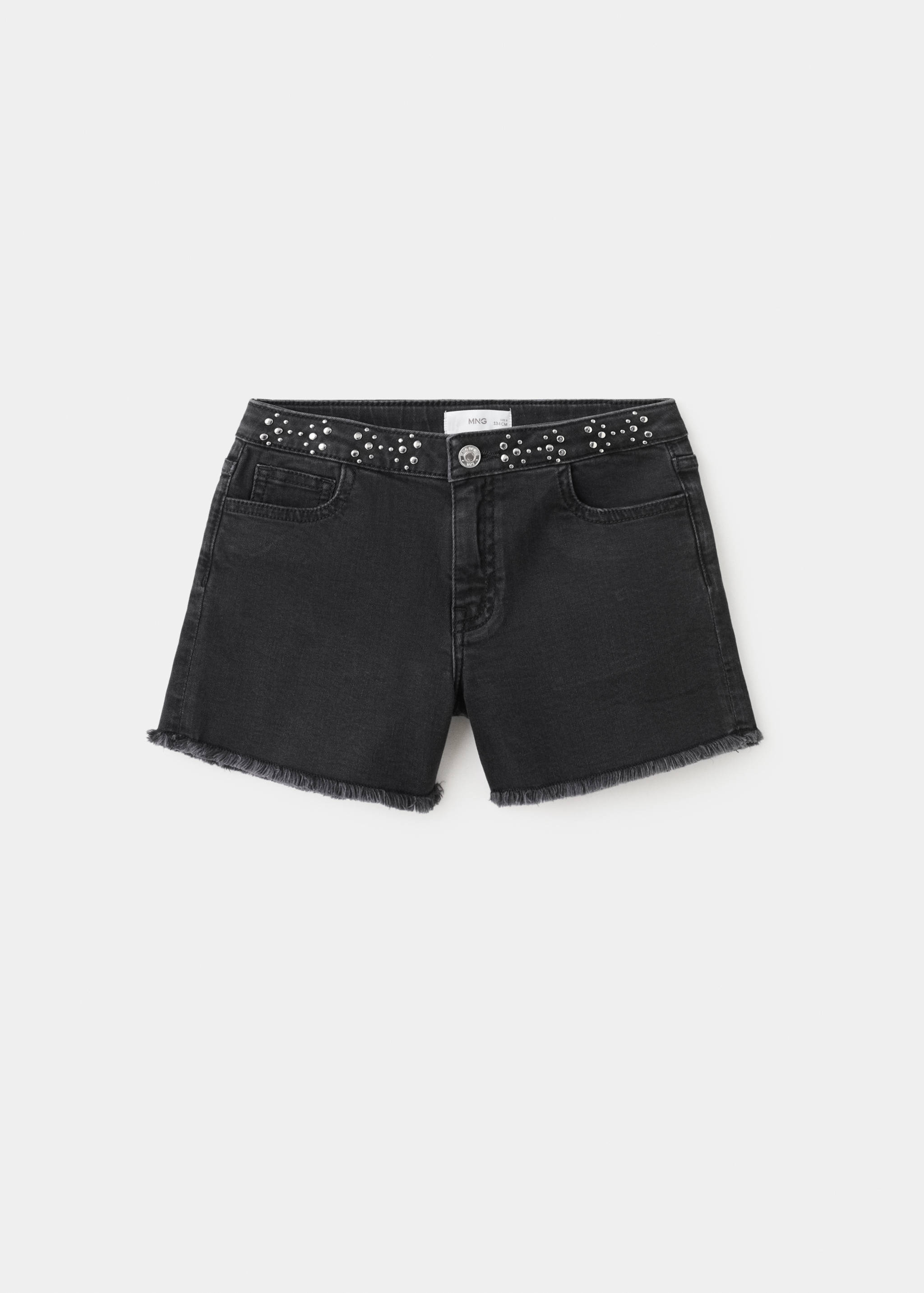 Шорты из денима с заклепками - Изделие без модели