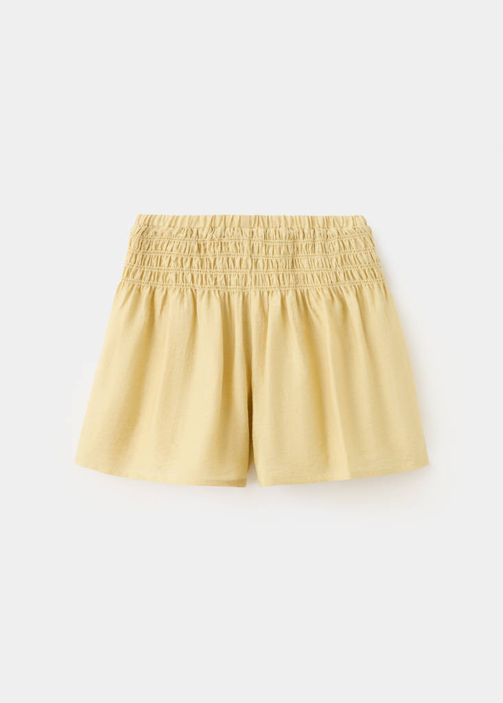 Gathered waist shorts — Yellow