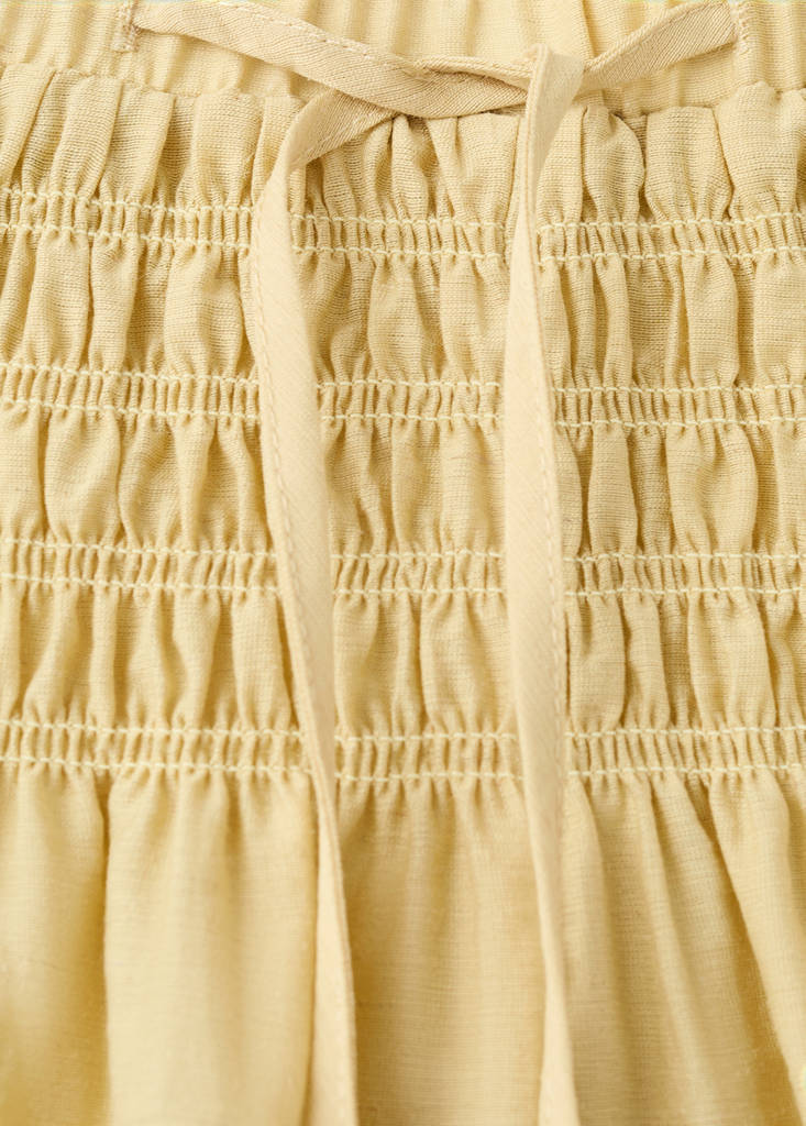 Gathered waist shorts — Yellow