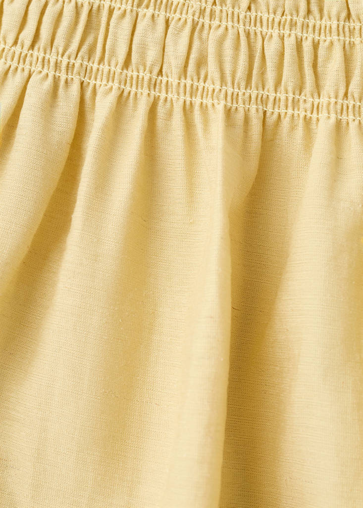 Gathered waist shorts — Yellow