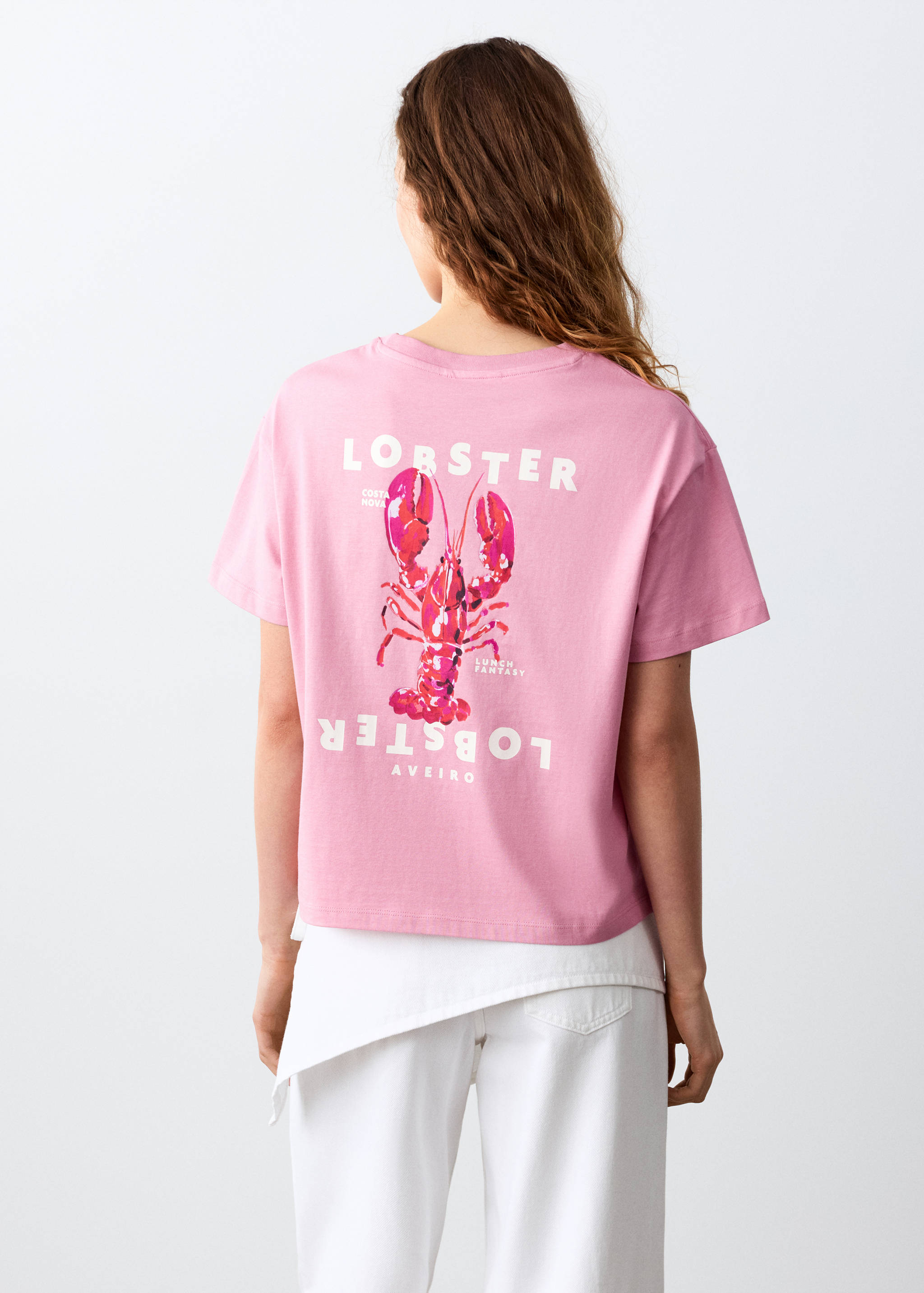 Printed cotton-blend t-shirt - Reverse of the article