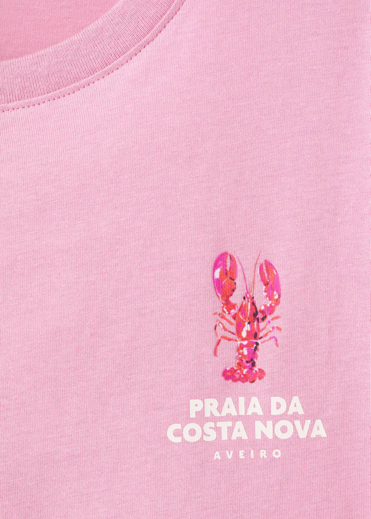 Printed cotton-blend t-shirt — Pink