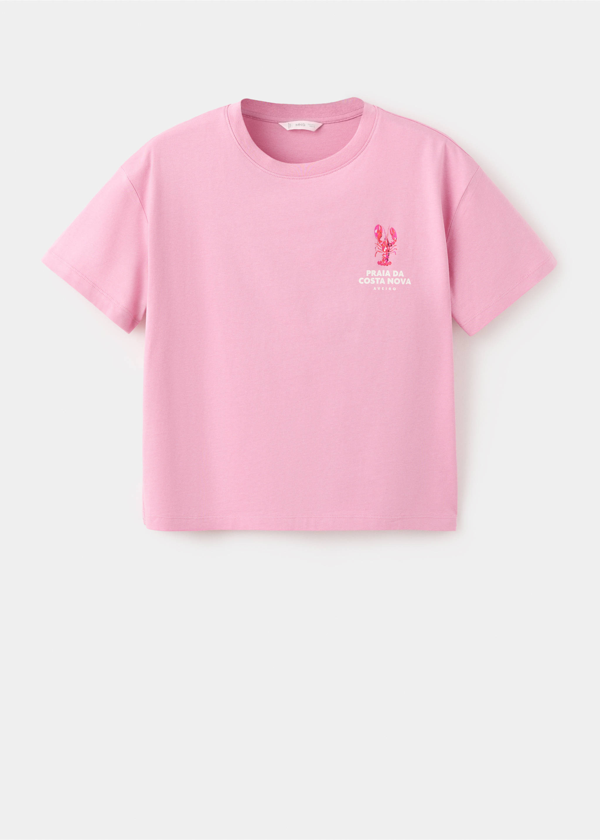 Camiseta algodón estampada - Artículo sin modelo, Rosa. Ref: 27006745-00.