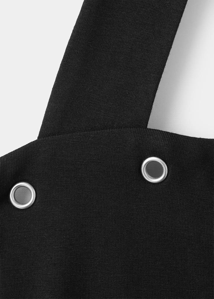 Square neck halter top — Black