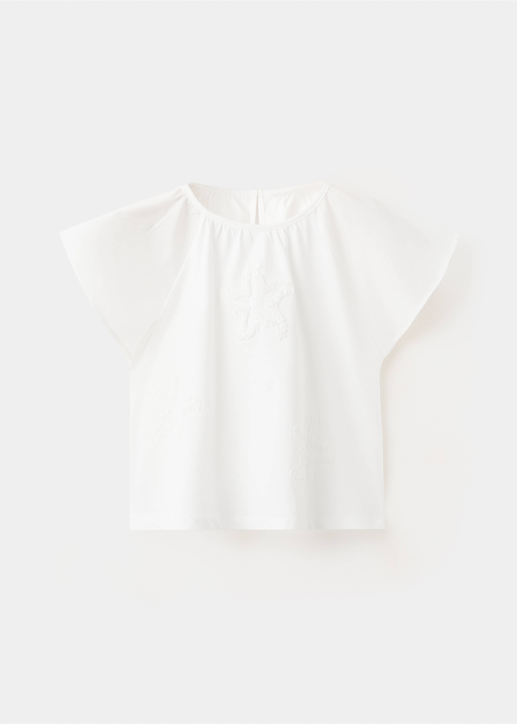 T-shirt coton étoiles - Article sans modèle, Blanc cassé. Ref: 27006751-00.