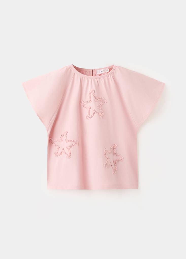 Stars cotton T-shirt — Pink