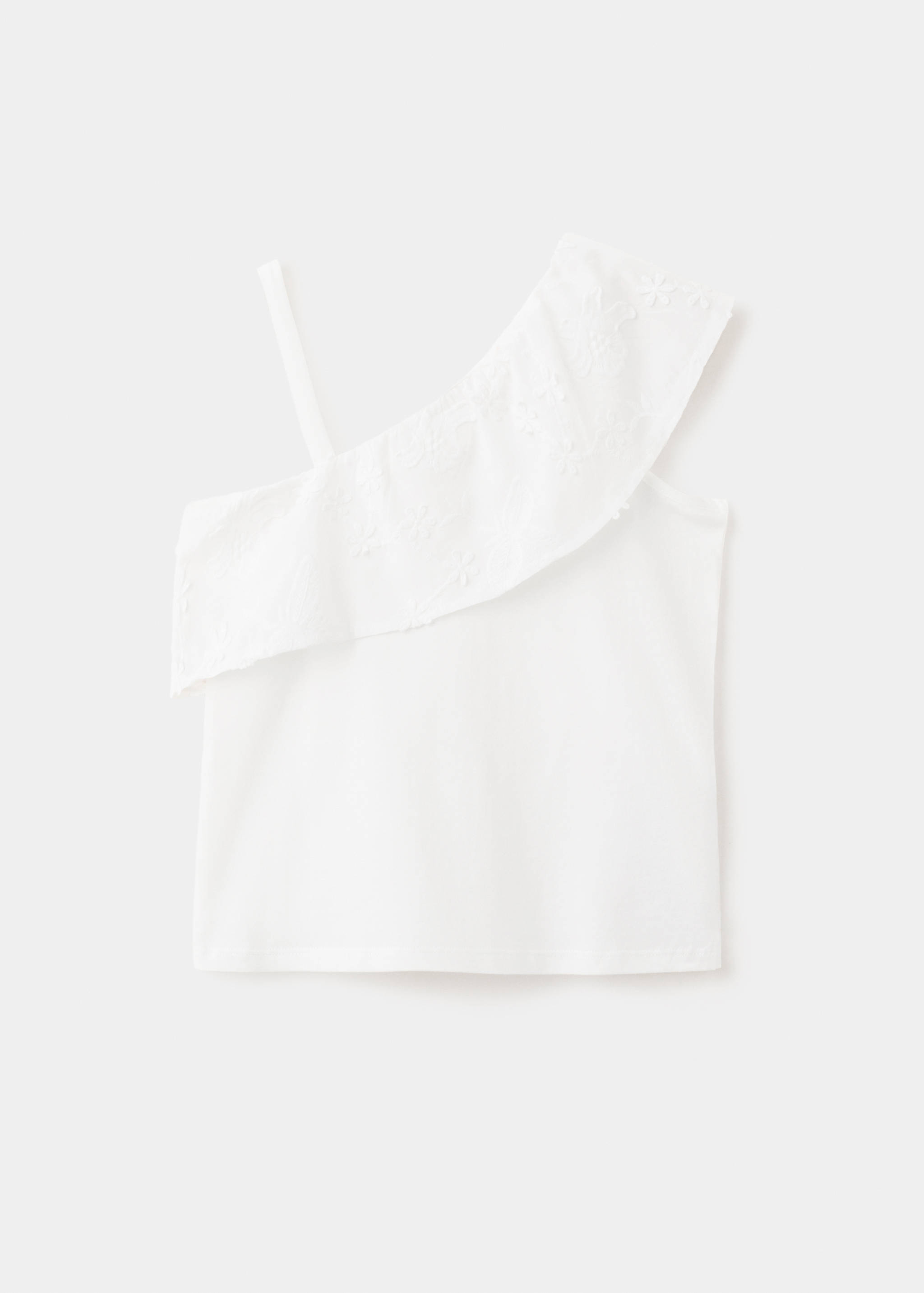 Asymmetric embroidered T-shirt - Reverse of the article