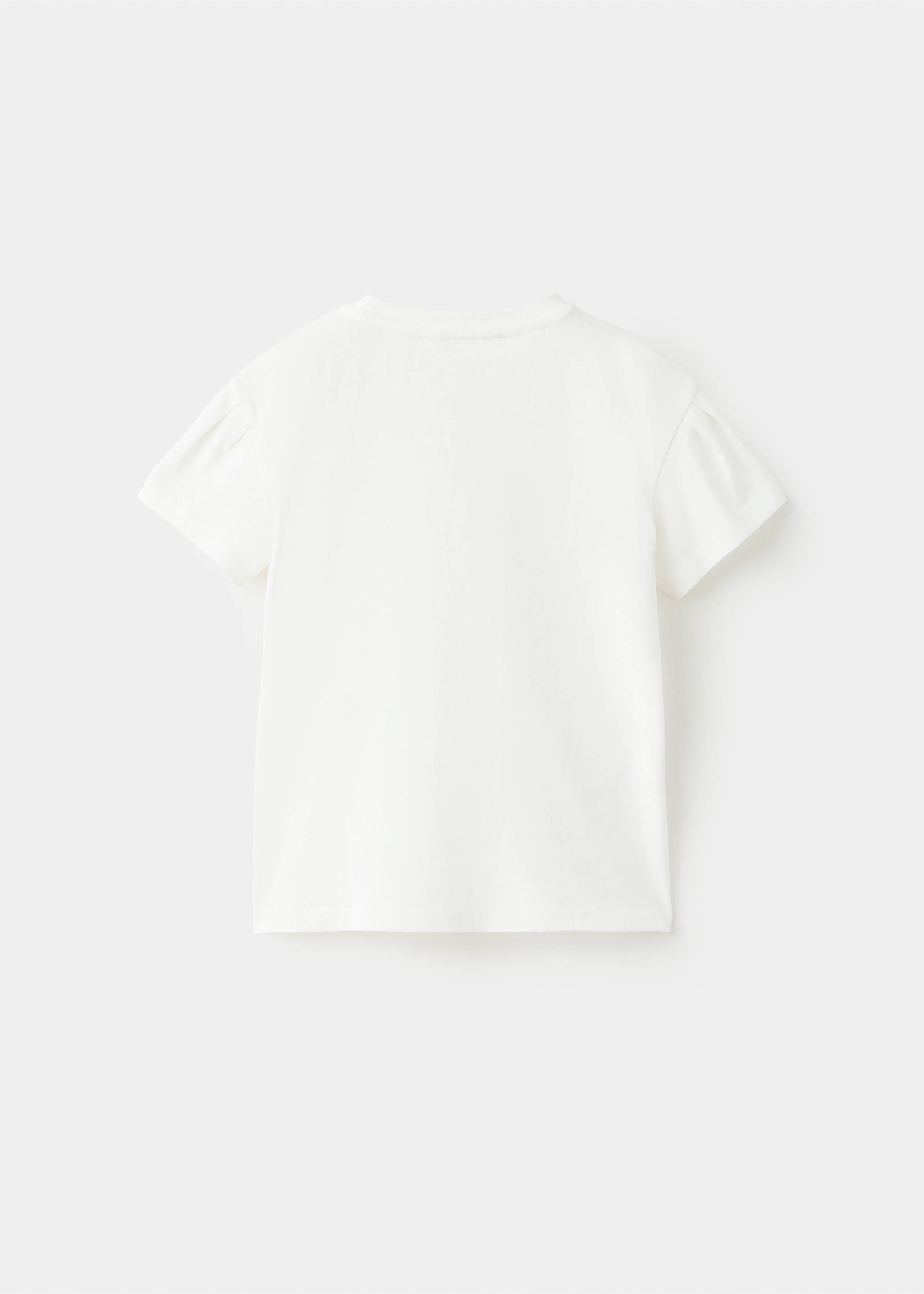 Cotton T-shirt with embroidered flowers - Reverse of the article, Off White. Ref: 27006754-00.