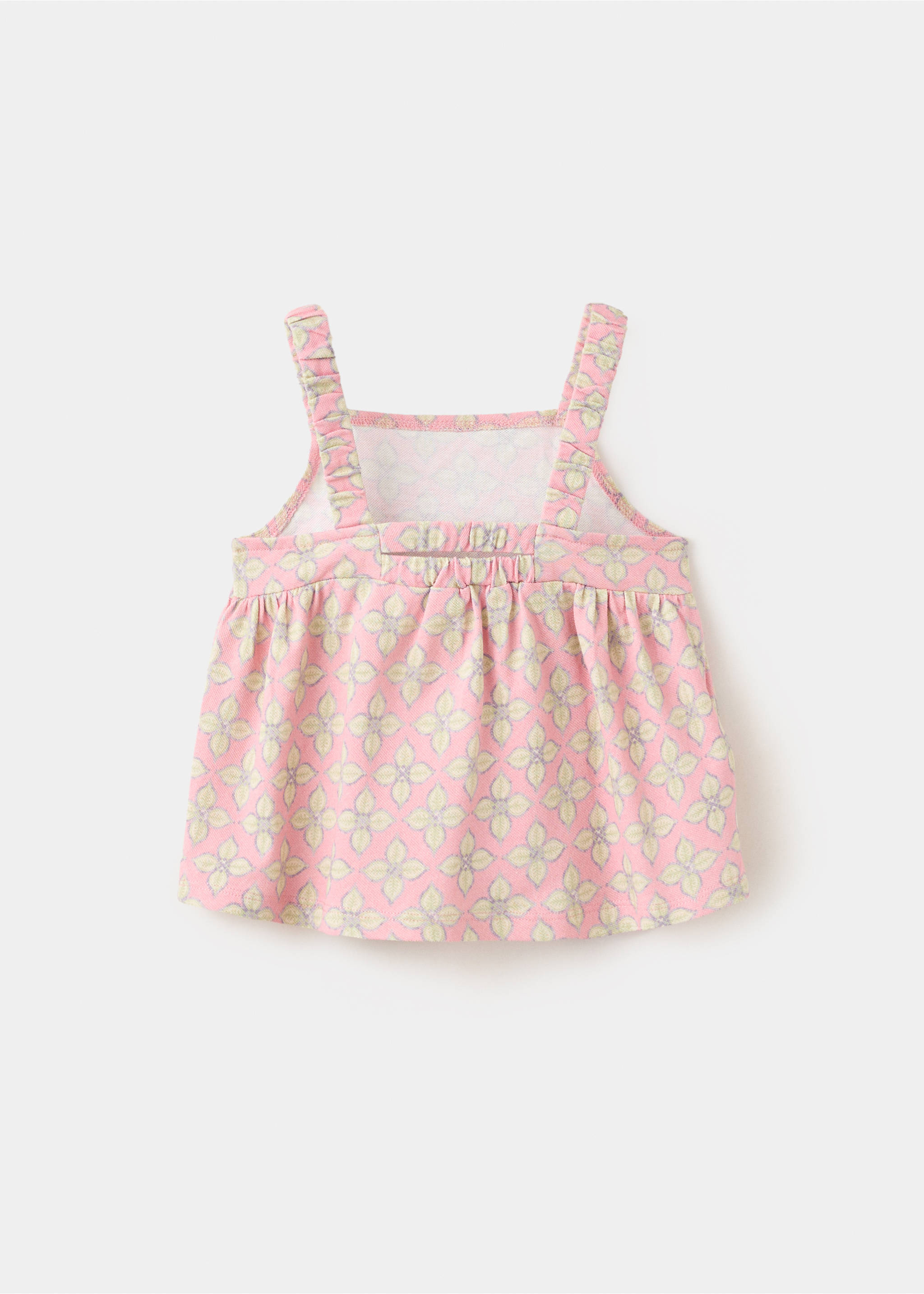 Floral print T-shirt - Reverse of the article, Pink. Ref: 27006755-00.