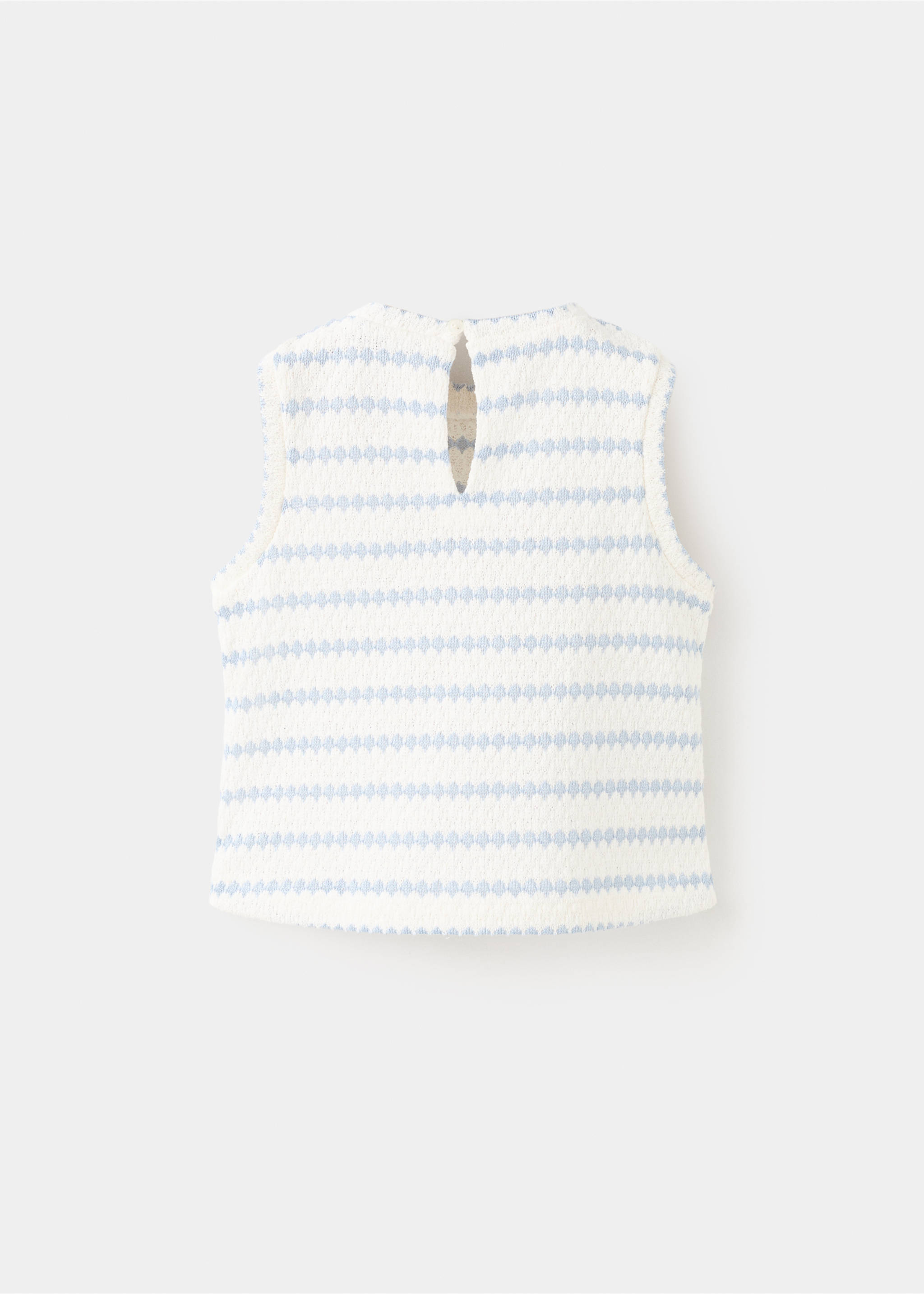 Striped crochet top - Reverse of the article, Sky Blue. Ref: 27006756-00.