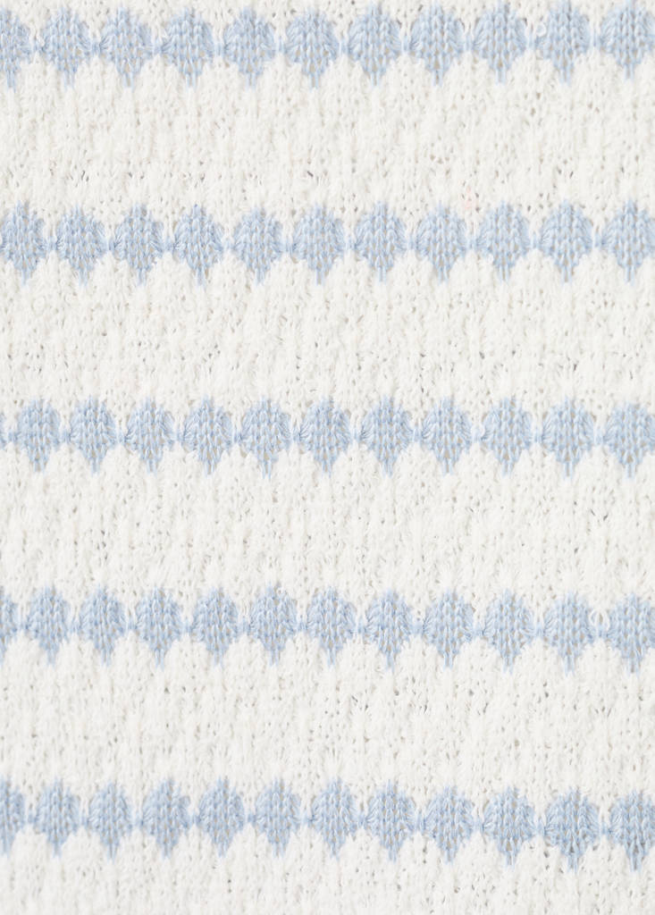 Striped crochet top — Sky Blue