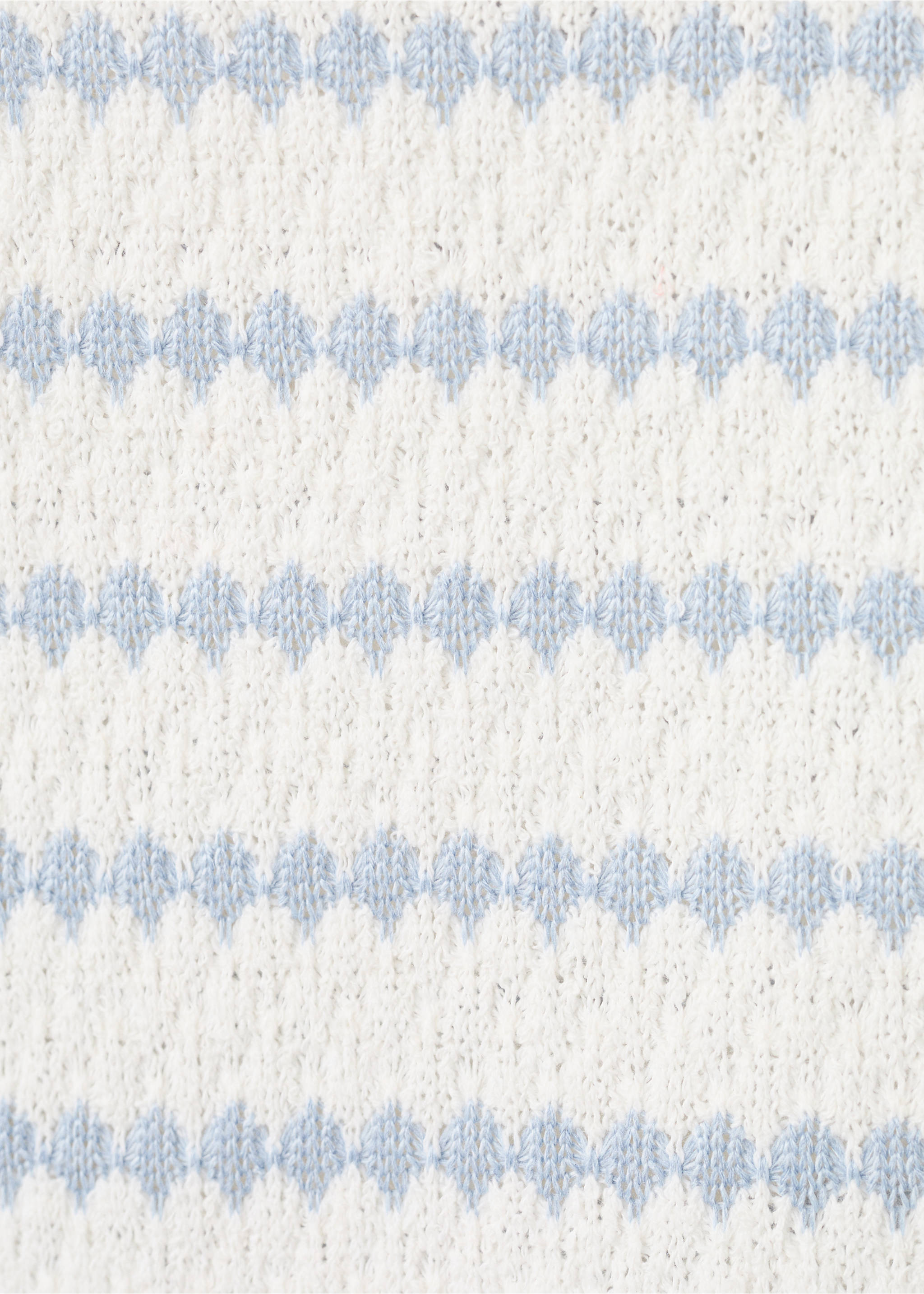 Striped crochet top - Details of the article 0, Sky Blue. Ref: 27006756-00.