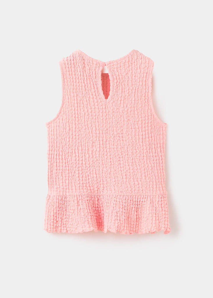 Ruffled top with bows — Pink