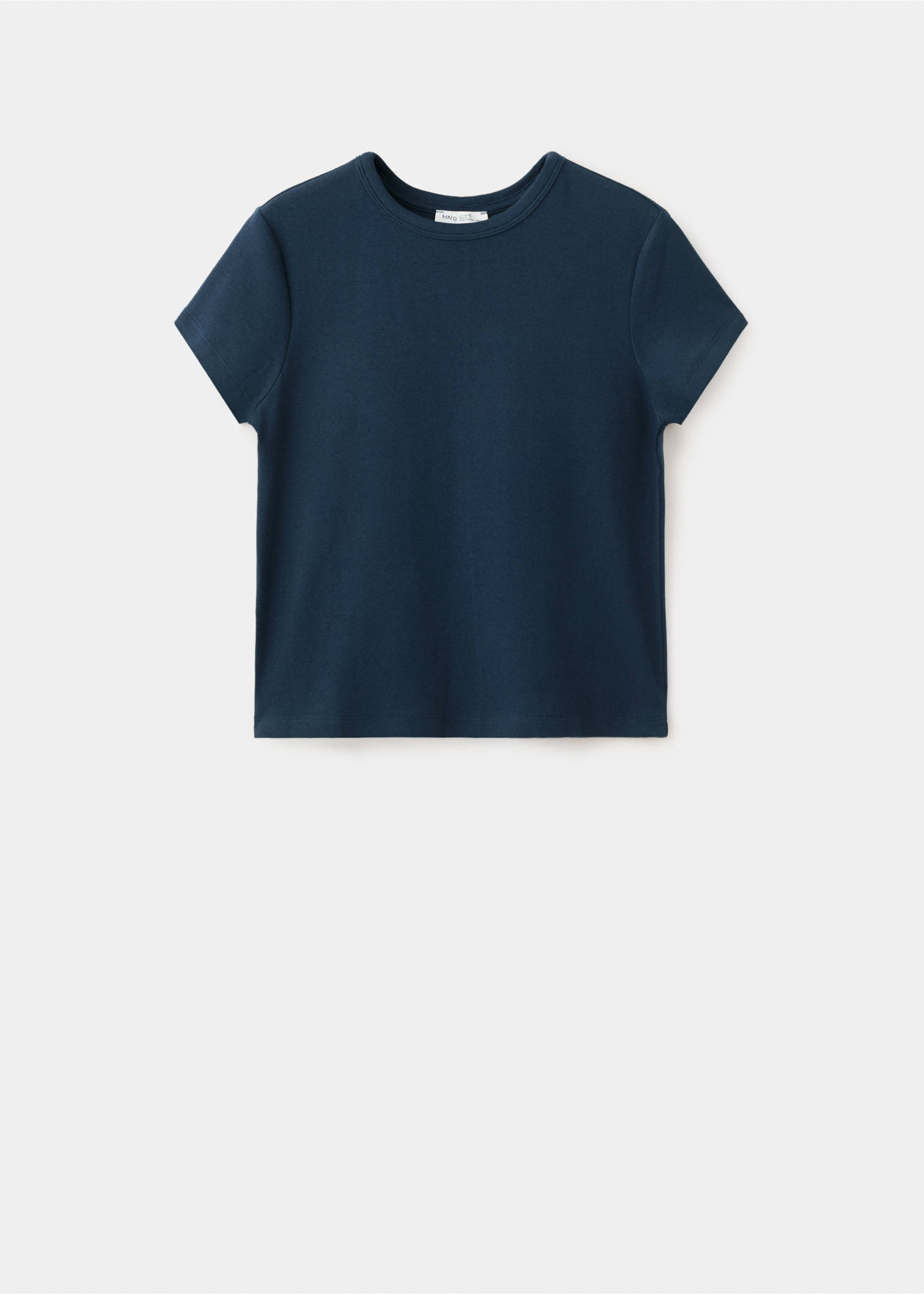 Essential cotton-blend T-shirt - Article without model, Navy. Ref: 27006759-00.