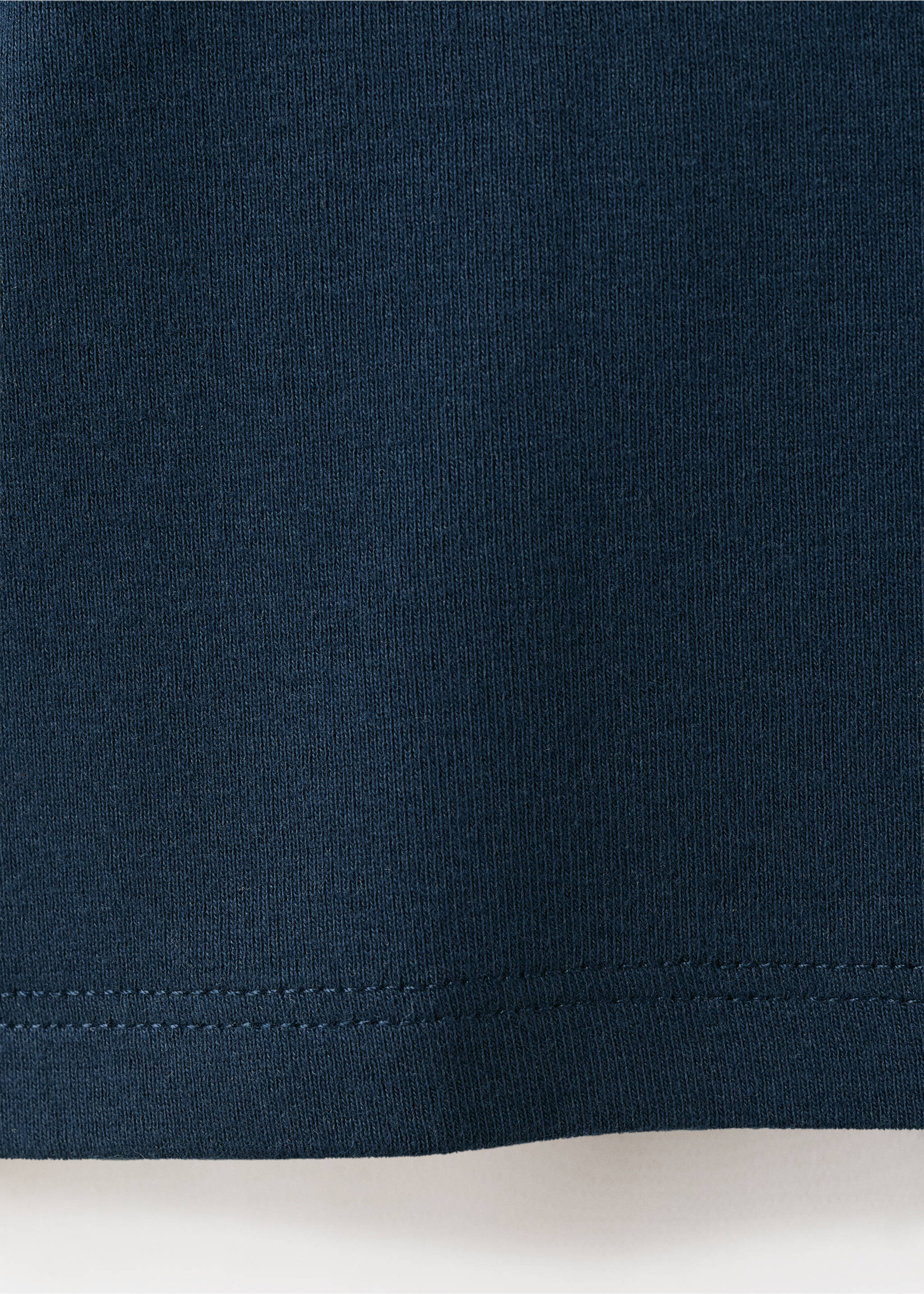 Essential cotton-blend T-shirt - Details of the article 0, Navy. Ref: 27006759-00.