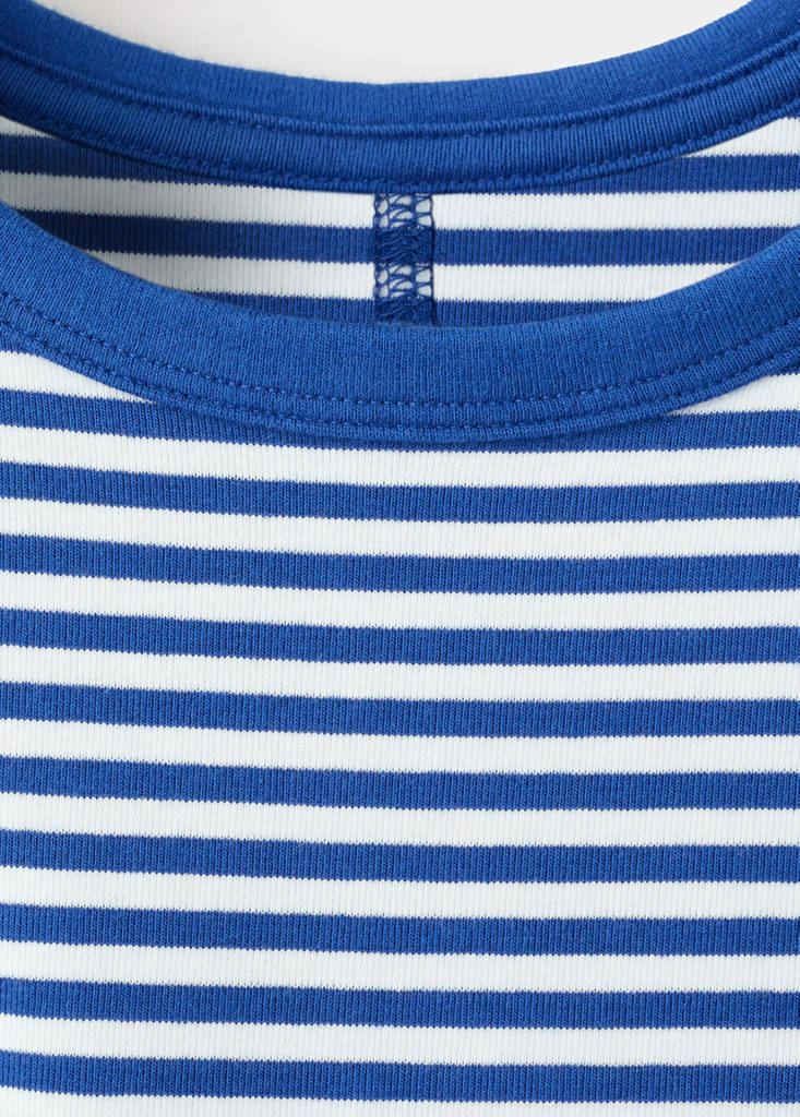 Striped cotton T-shirt — Blue