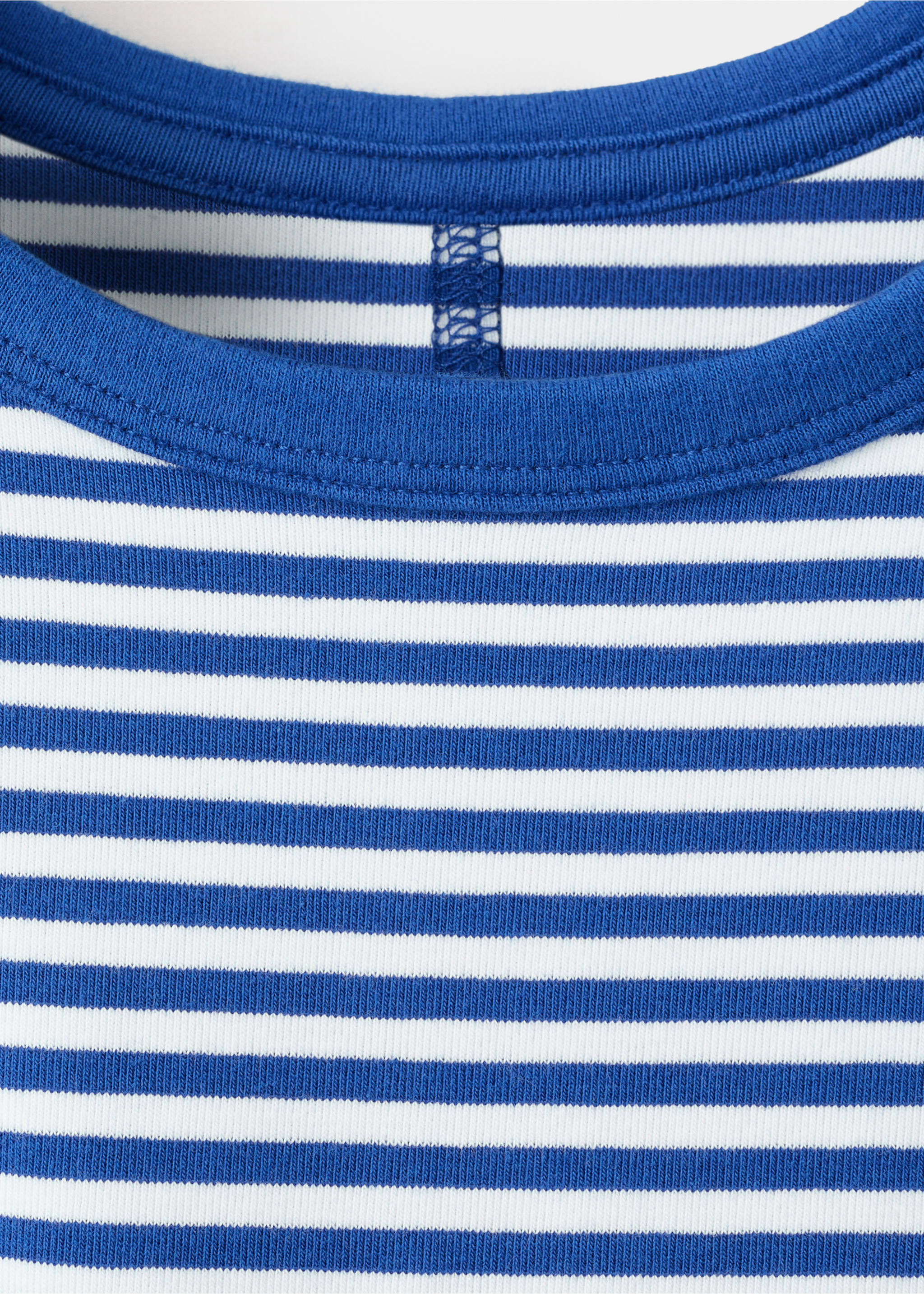 Striped cotton T-shirt - Details of the article 8, Blue. Ref: 27006761-00.