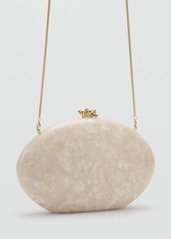 Pearl-effect clutch bag — Ivory White 1
