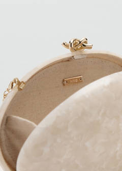Pearl-effect clutch bag — Ivory White 2