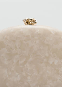 Pearl-effect clutch bag — Ivory White 3