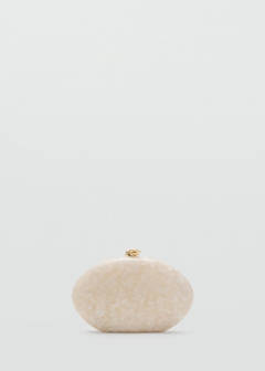 Pearl-effect clutch bag — Ivory White 5