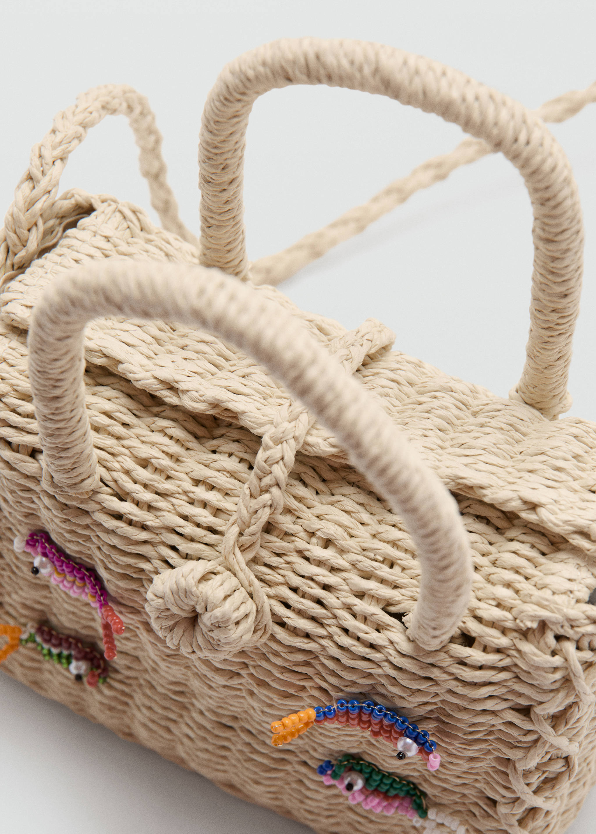 Mini raffia bag with fish design - Details of the article 1