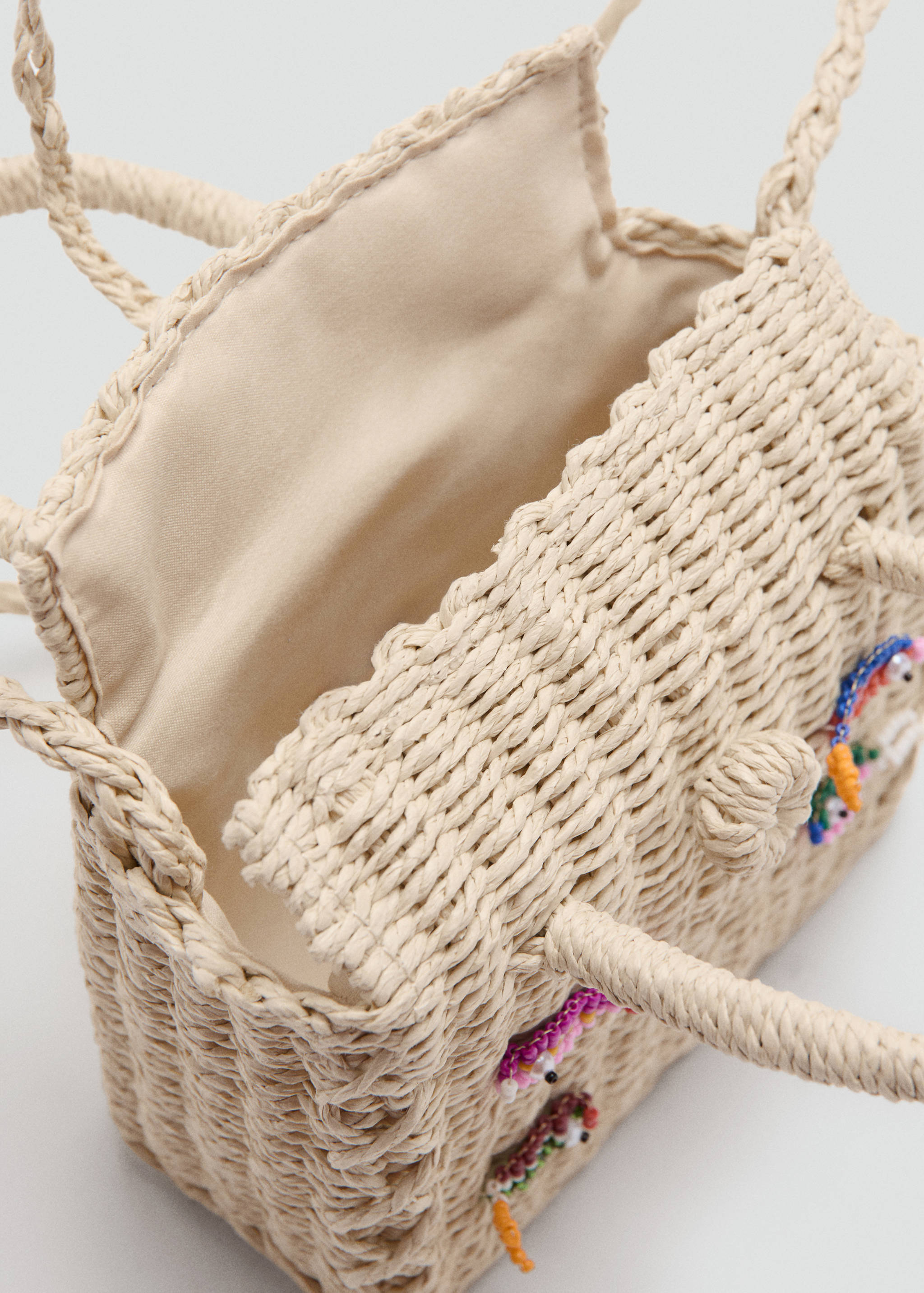 Mini raffia bag with fish design - Details of the article 3