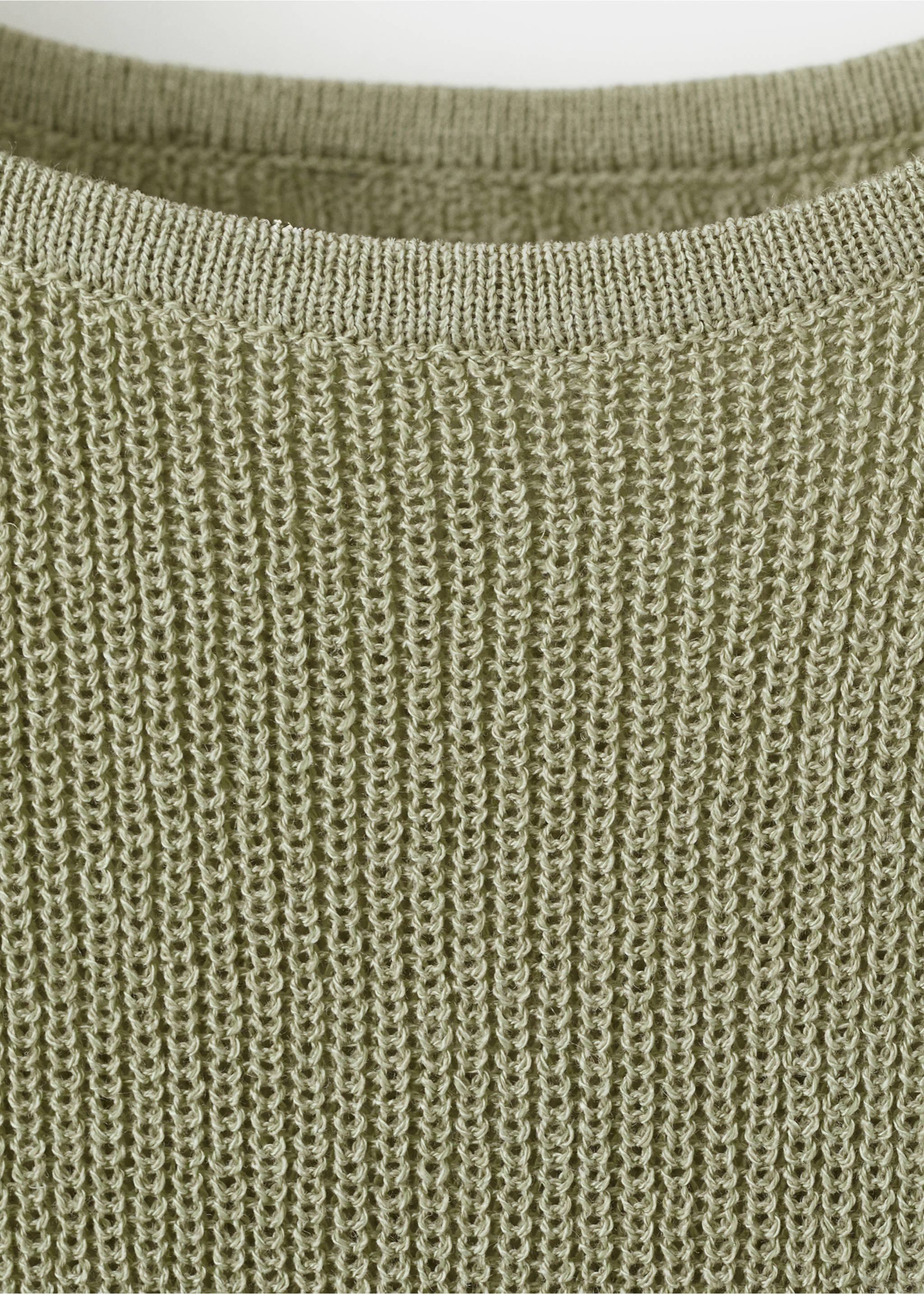 Fitted fine-knit top - Details of the article 7, Aqua Green. Ref: 27007143-00.