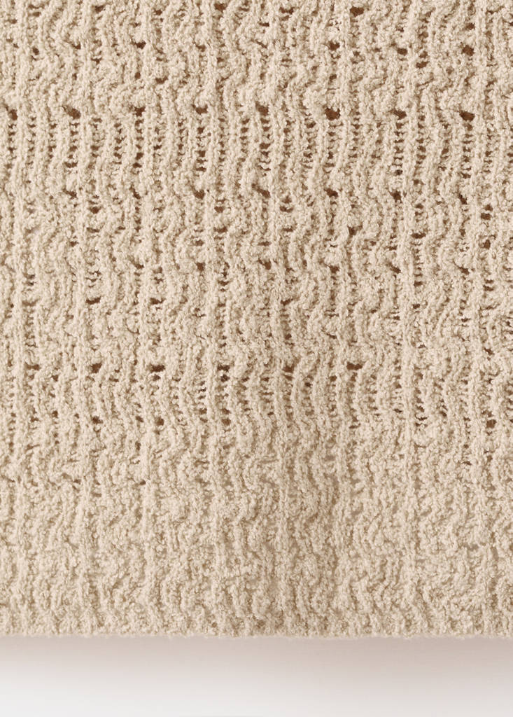 Knitted polo-neck sweater — Sand