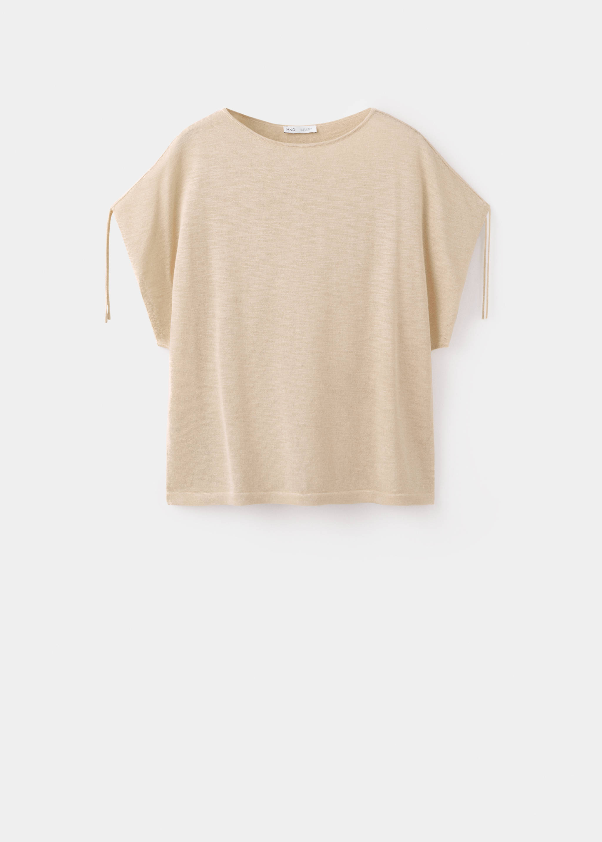 كنزة بأكمام قصيرة محبوكة ناعمة - منتج دون نموذج