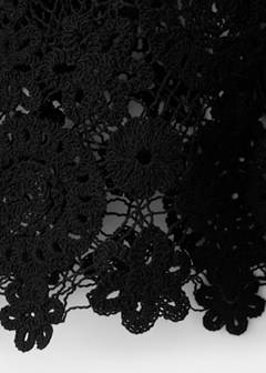Openwork knitted floral sweater — Black 9