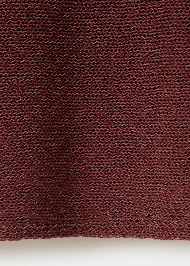 Short-sleeved knitted sweater — Burnt Orange