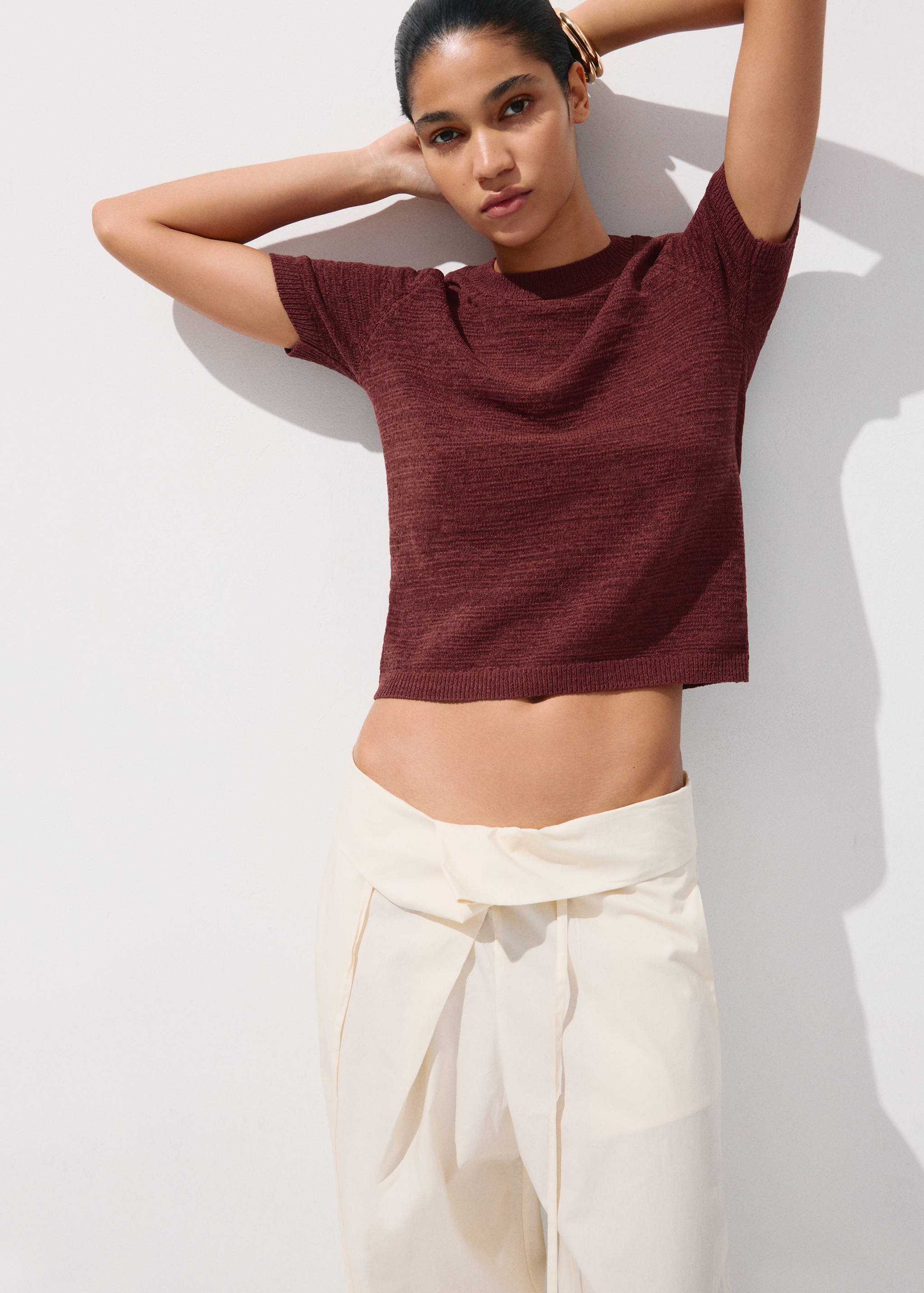 Pull en maille à manches courtes - Détail de l'article 3