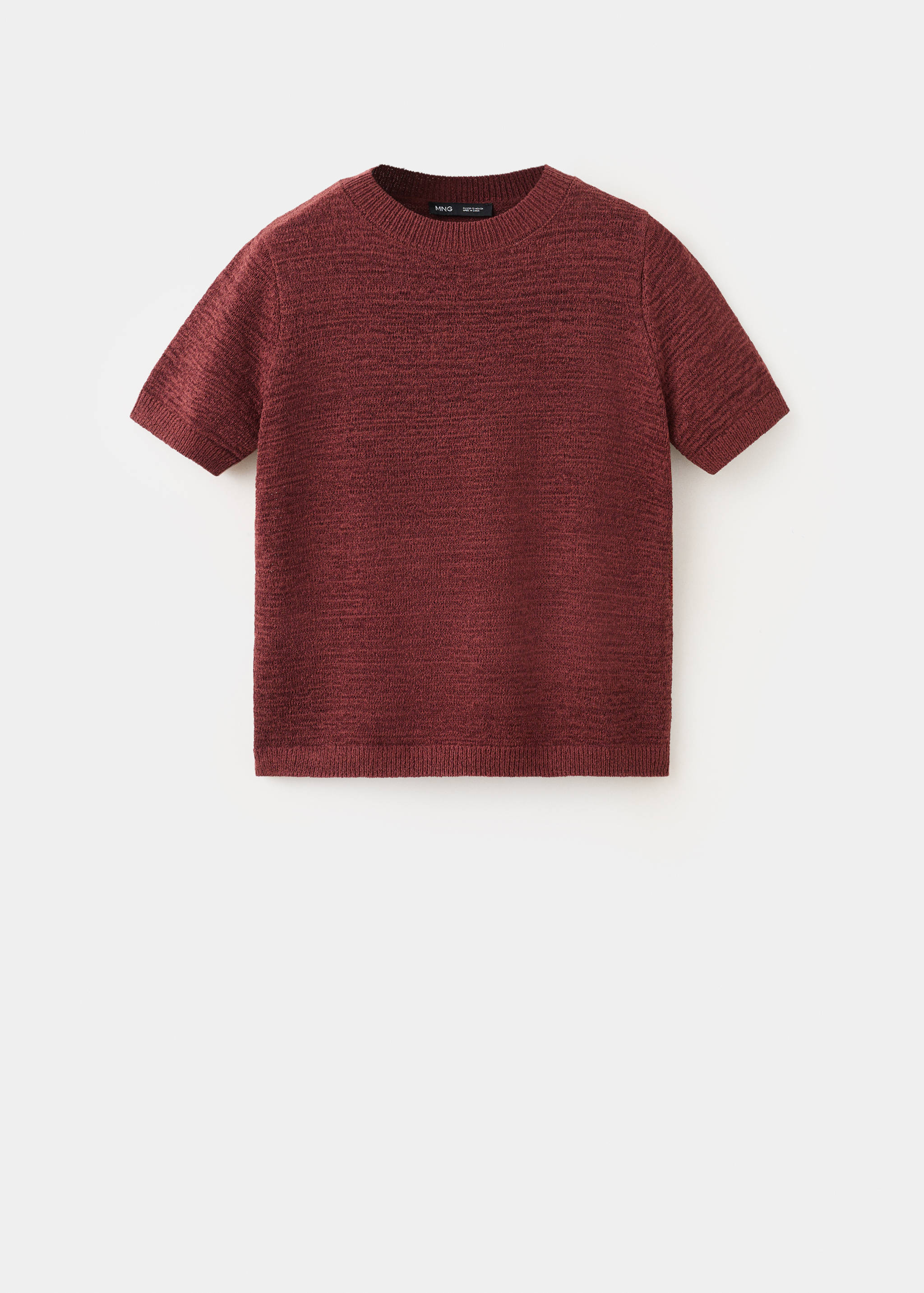 تيشيرت محبوك بأكمام قصيرة - منتج دون نموذج