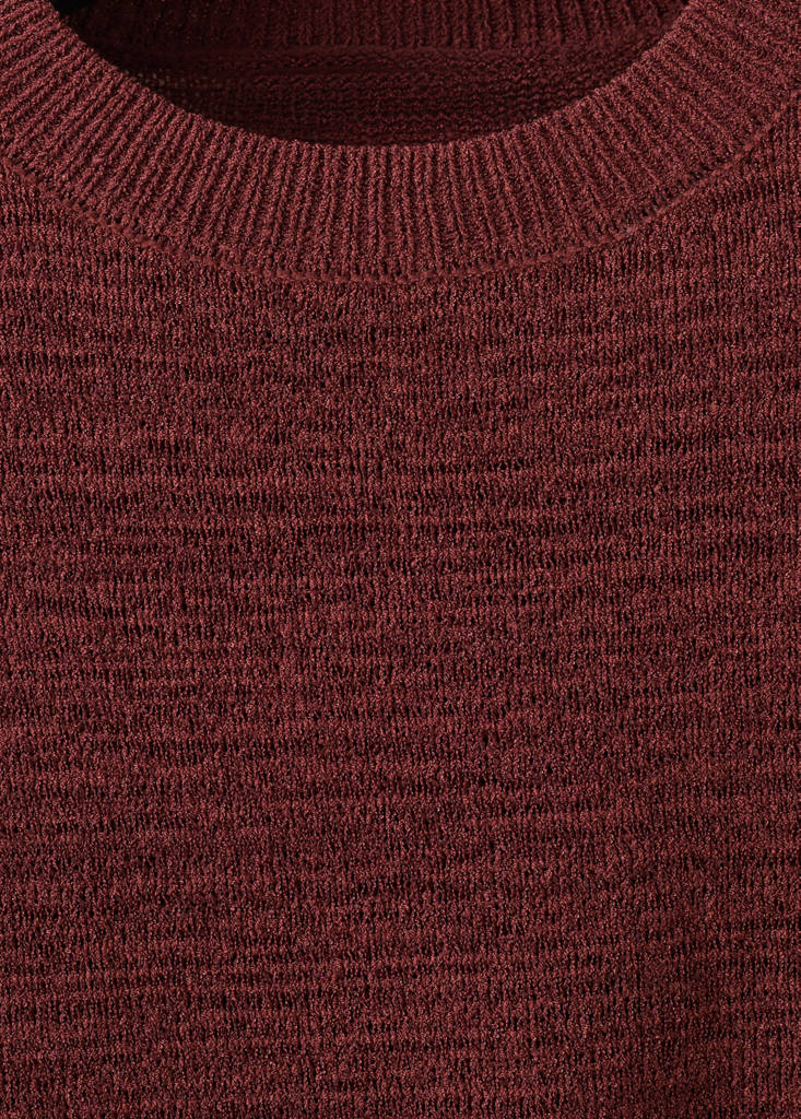 Short-sleeved knitted sweater — Burnt Orange