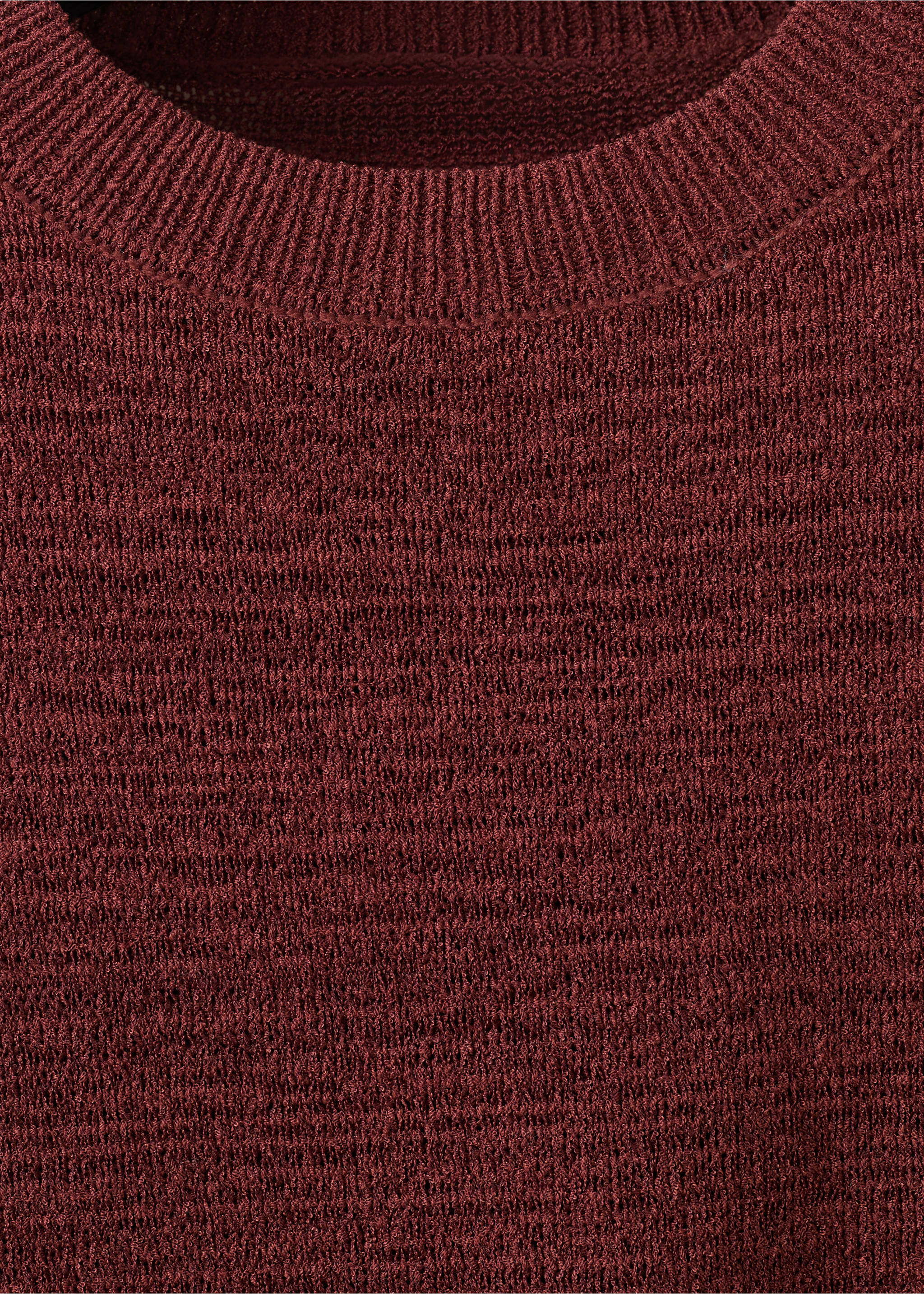 تيشيرت محبوك بأكمام قصيرة - تفاصيل المنتج 8, برتقالي محروق. Ref: 27007152-00.